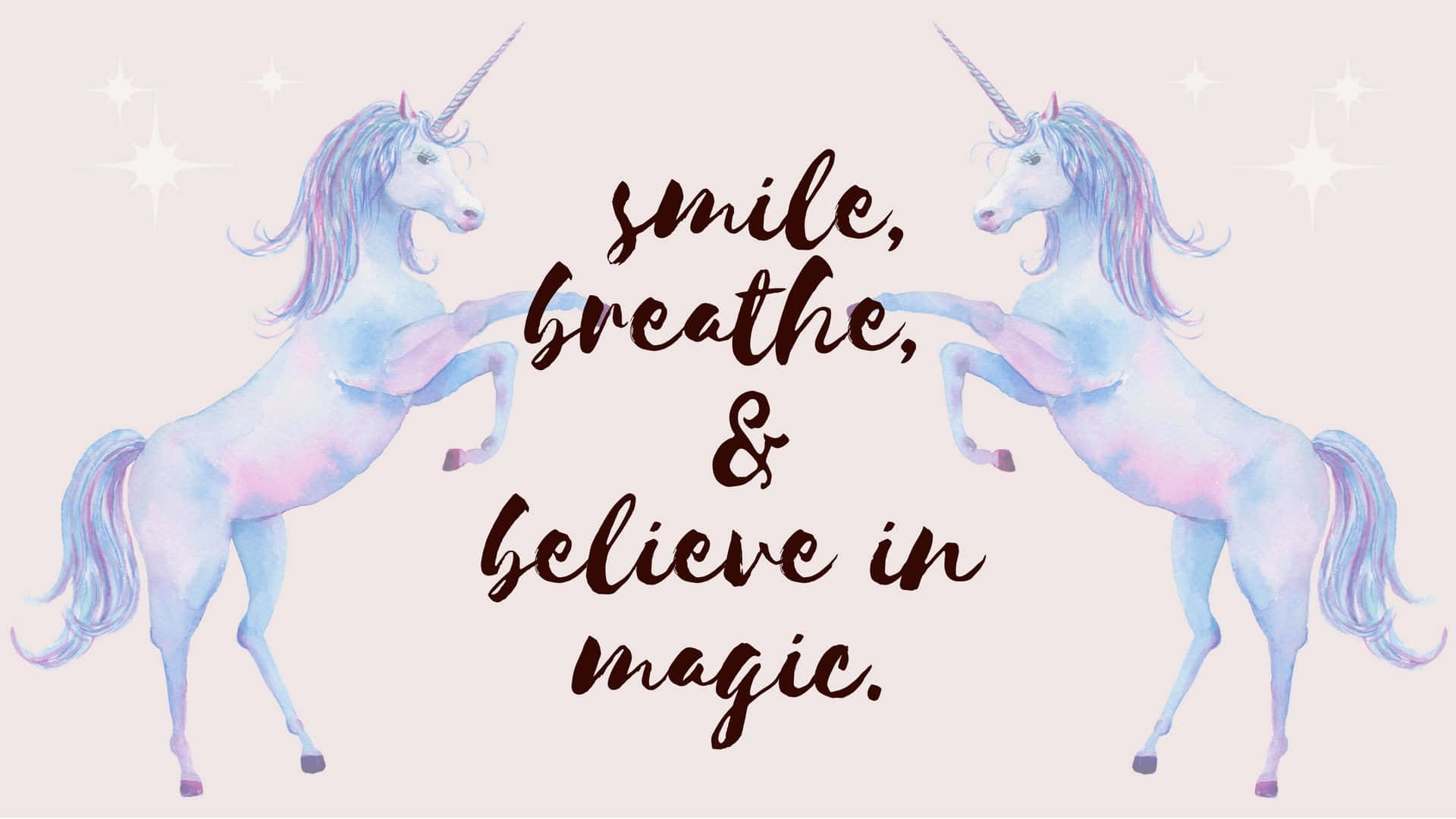 unicorn desktop, pastel watercolor unicorns, smile, Full HD Desktop Wallpaper