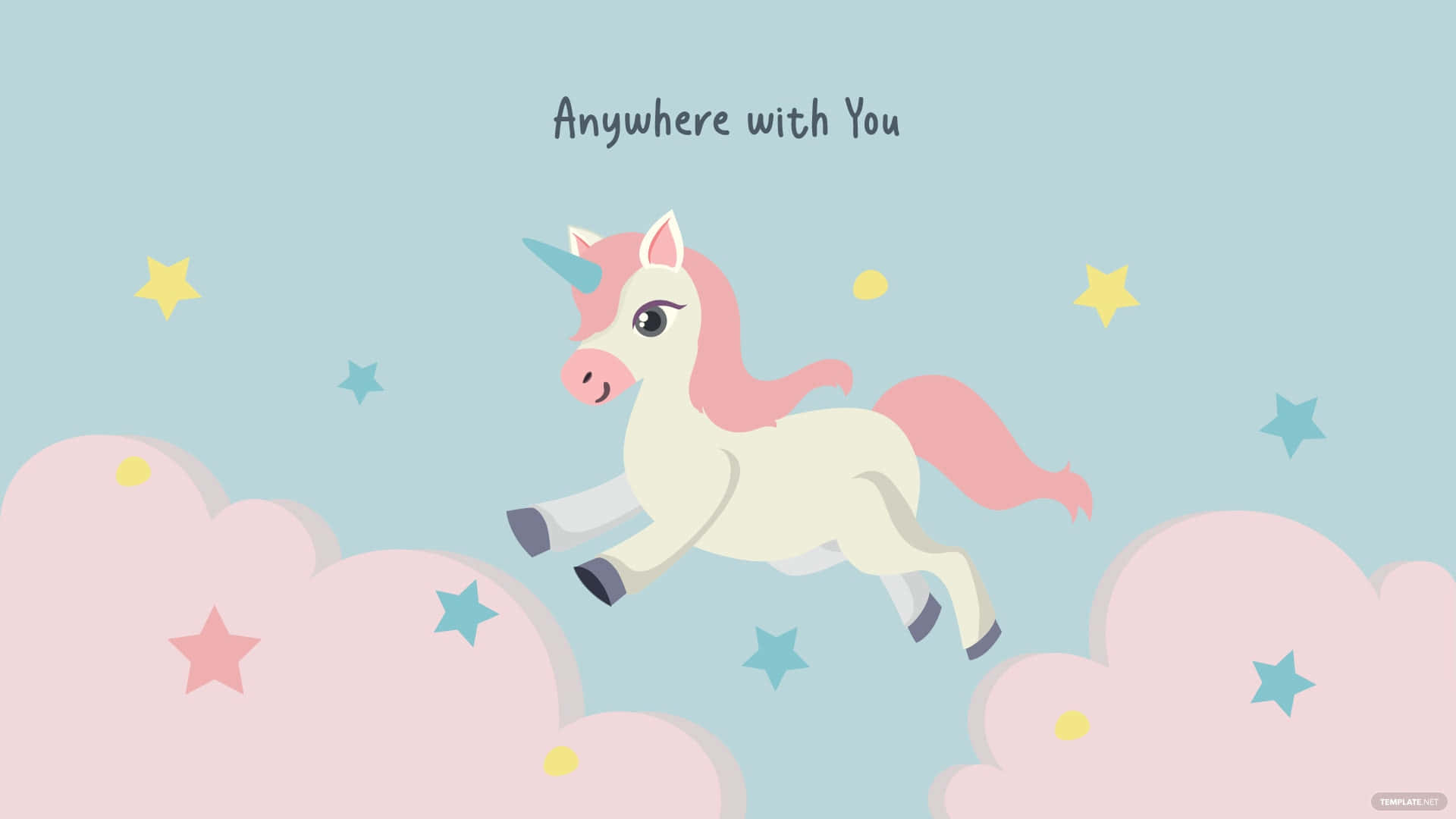 unicorn desktop, pastel unicorn, pink mane, Full HD Desktop Wallpaper