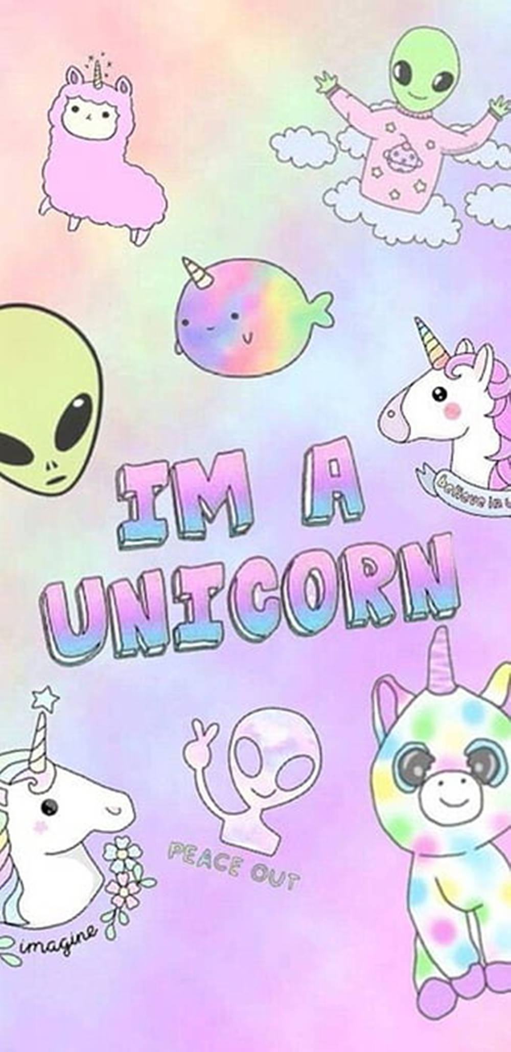 Pastel iPad, I'm A Unicorn, pastel gradient, Full HD Phone Wallpaper