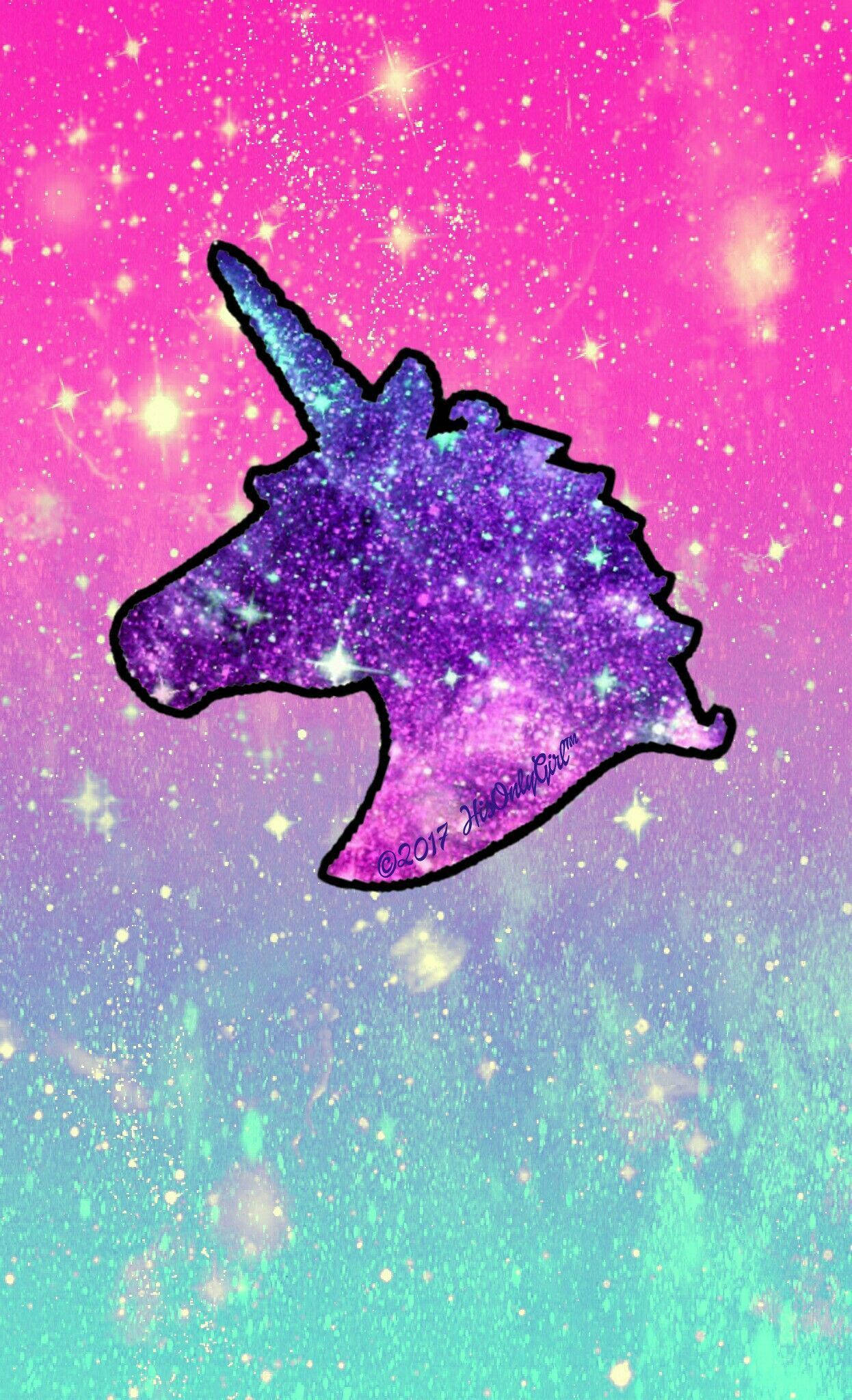glitter, unicorns, purple, Full HD Phone Wallpaper