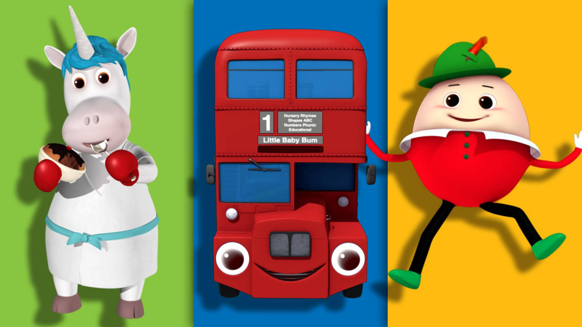 unicorn boxer, smiling red bus, dancing eggman, Full HD Desktop Wallpaper