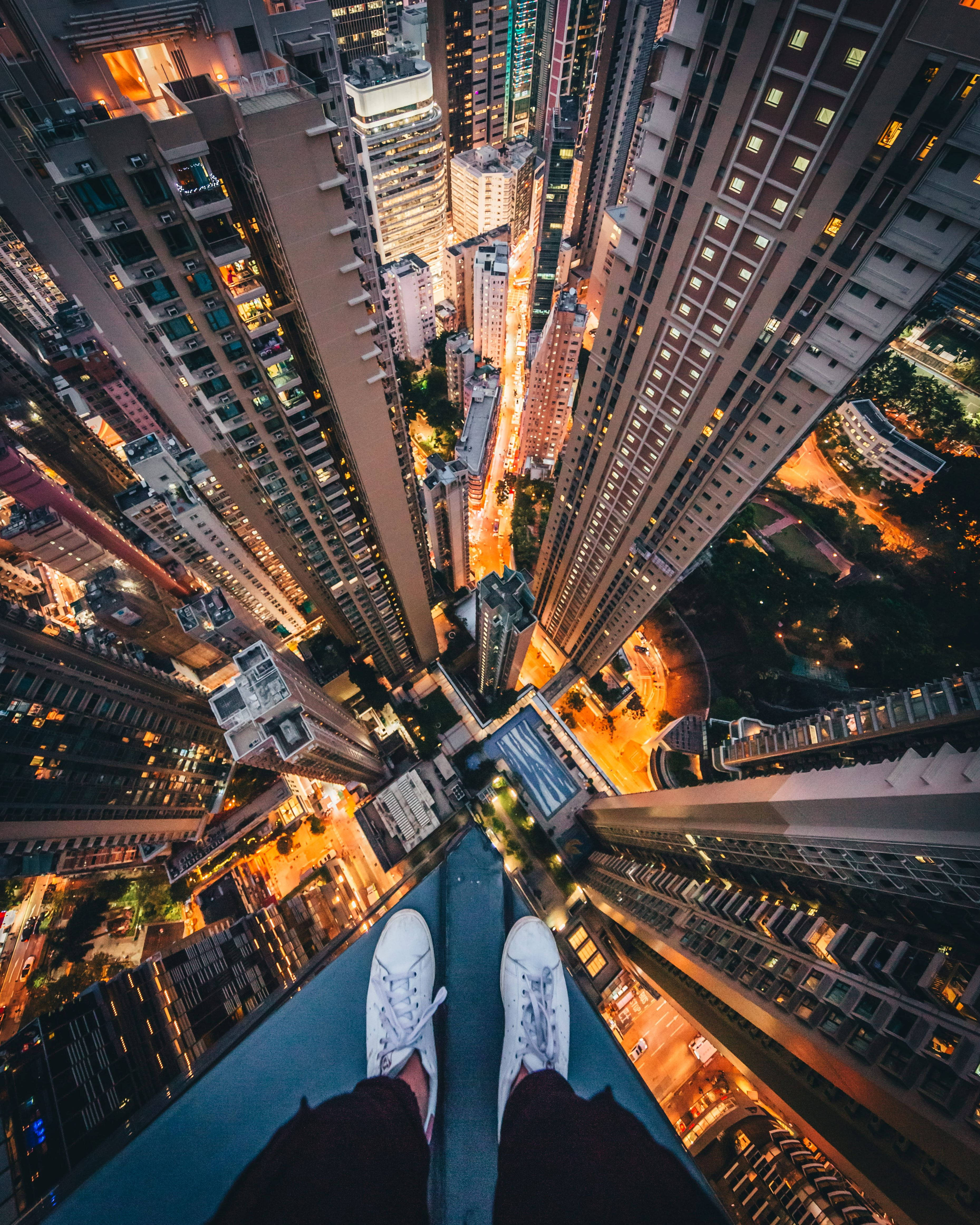 United Arab Emirates, rooftop view, skyscraper ledge, 4K Phone Wallpaper