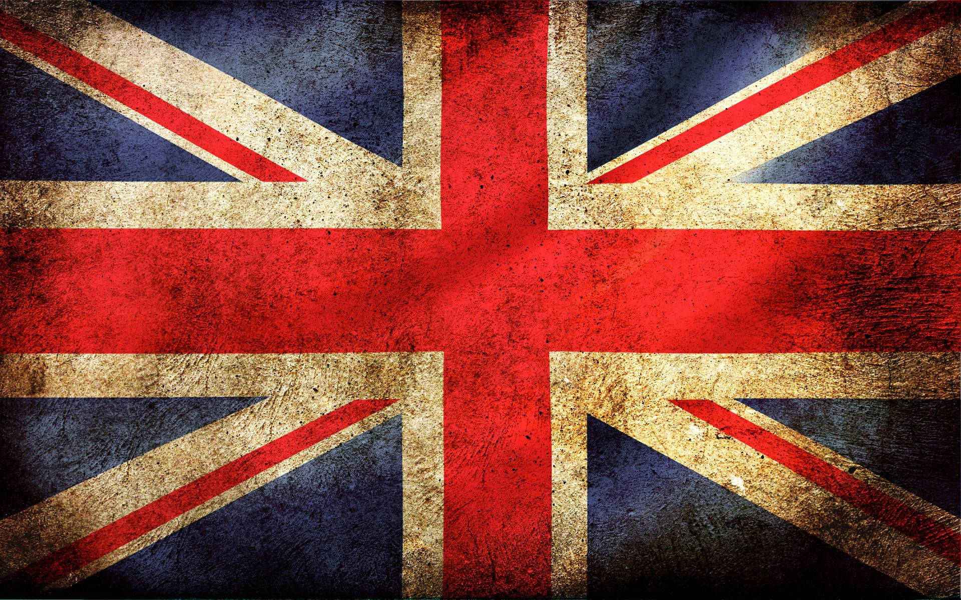 United Kingdom flag, red white and blue stripes, weathered, Full HD Desktop Wallpaper