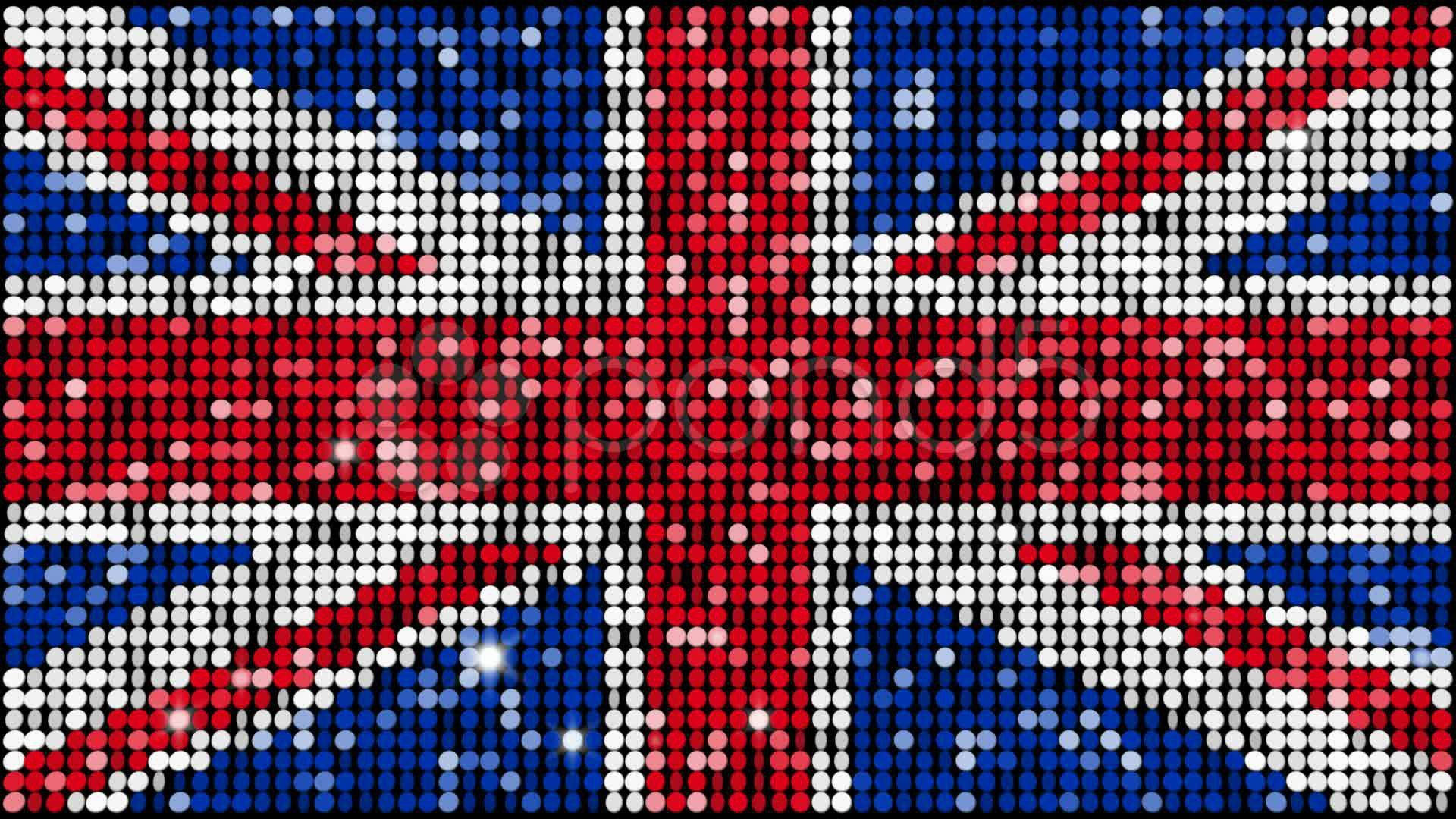 United Kingdom flag, sequins, red, Full HD Desktop Wallpaper