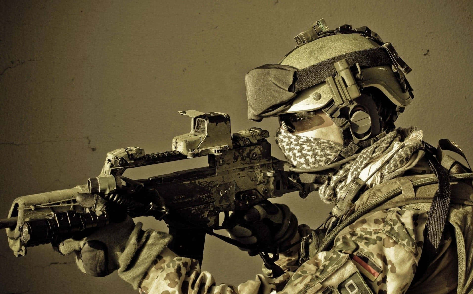 United States Army, camouflage gear, helmet, HD Desktop Wallpaper