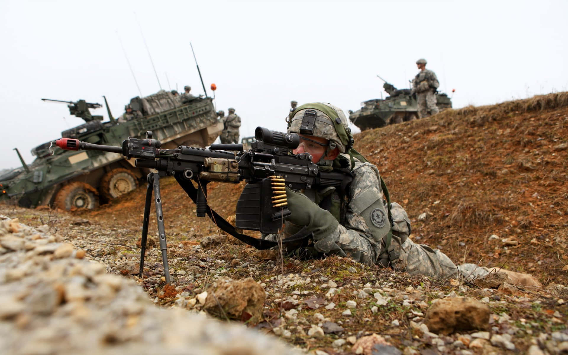 United States Army, camouflage, rocky terrain, Full HD Desktop Wallpaper