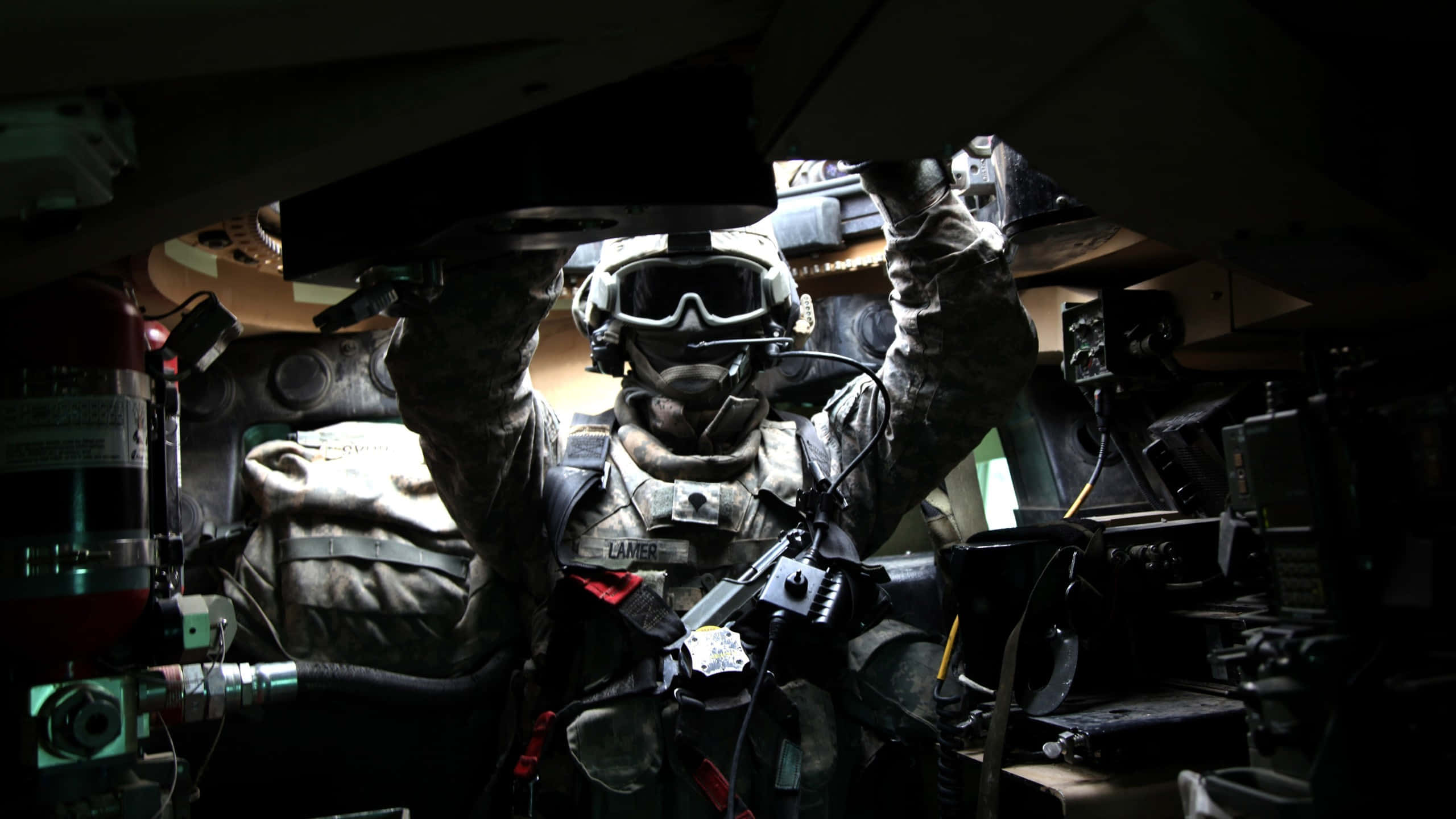 United States Army, soldier, full gear, 2K Desktop Wallpaper