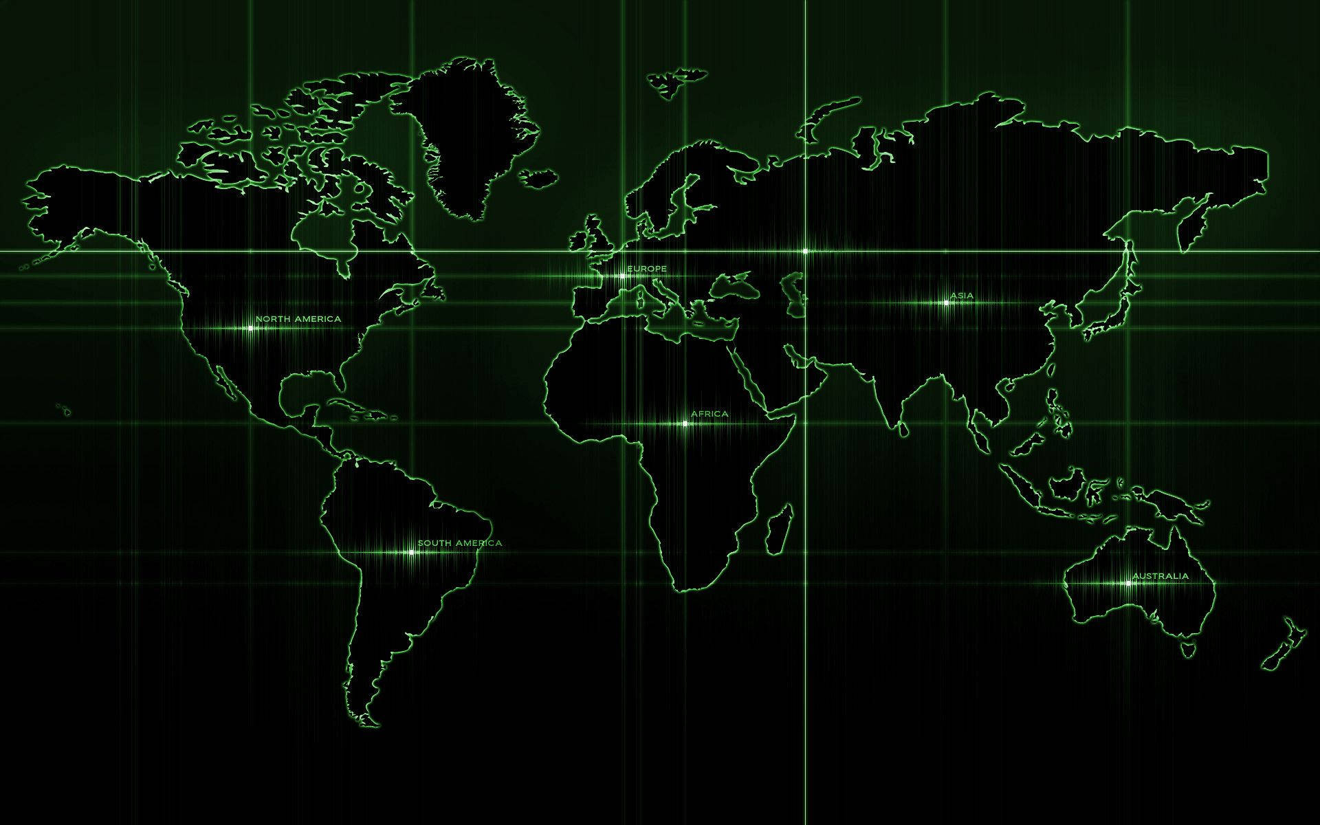 United States, glowing green, digital world map, Full HD Desktop Wallpaper