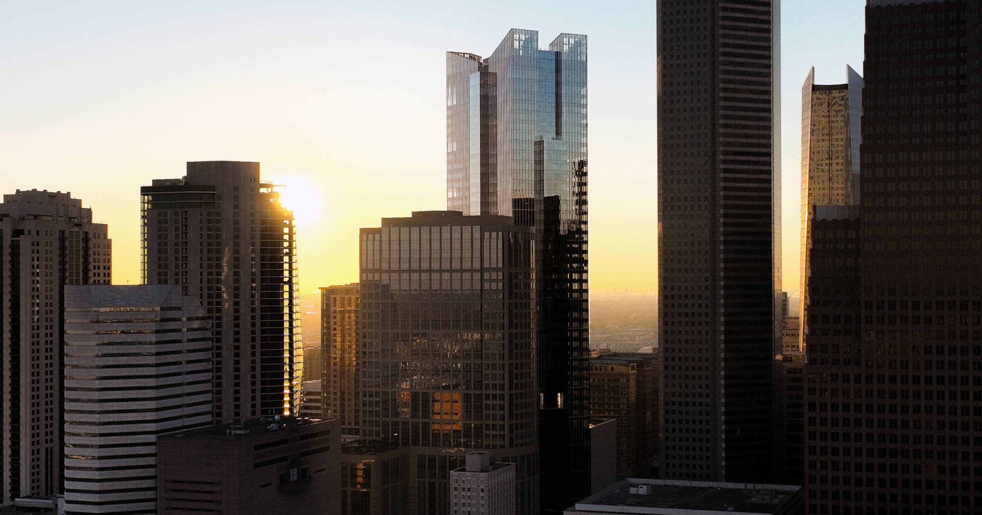 skyscraper, sunrise, Sunset, Full HD Desktop Wallpaper