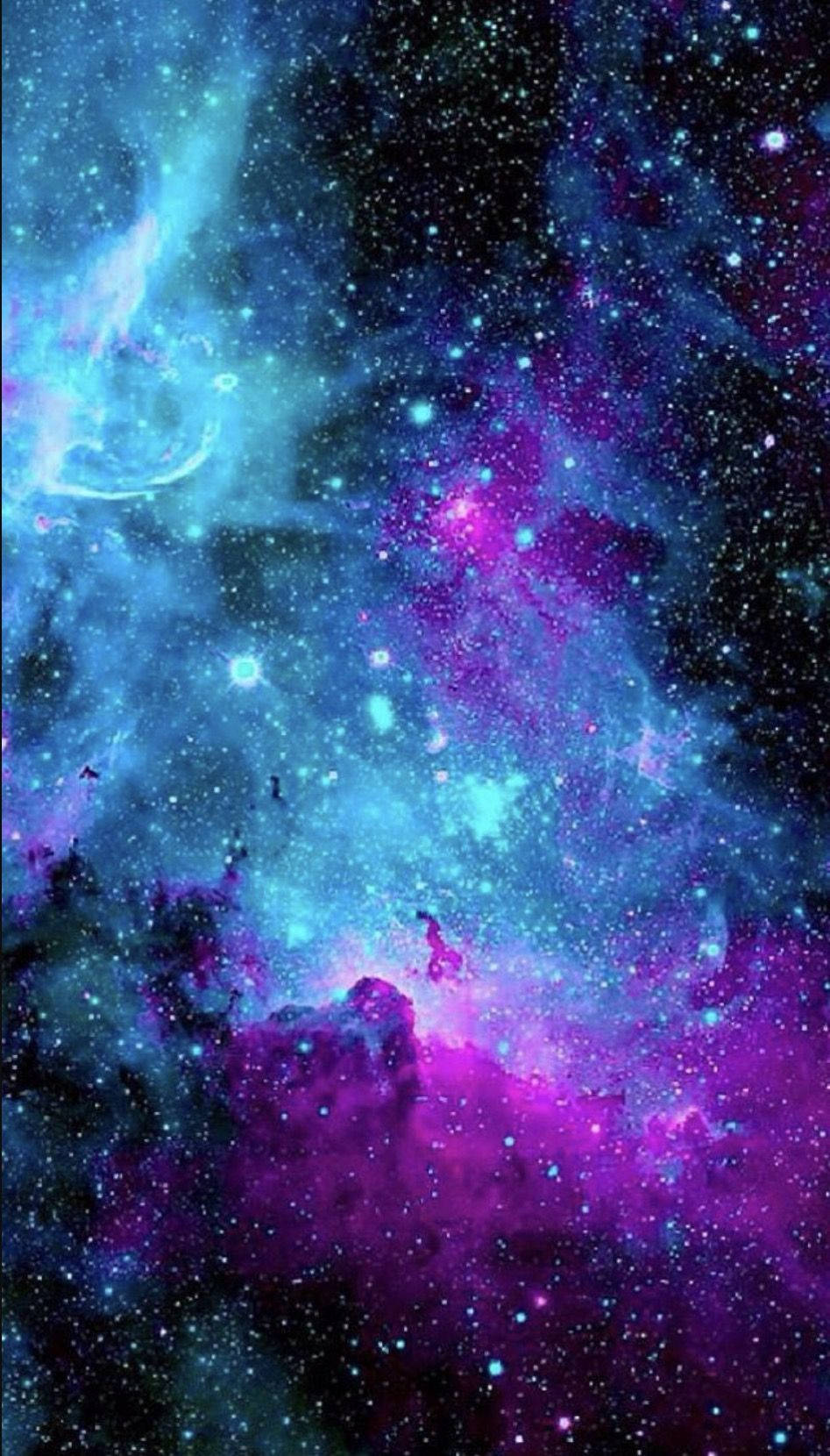 blue and purple sky, cosmic nebula, electric blues, HD Phone Wallpaper