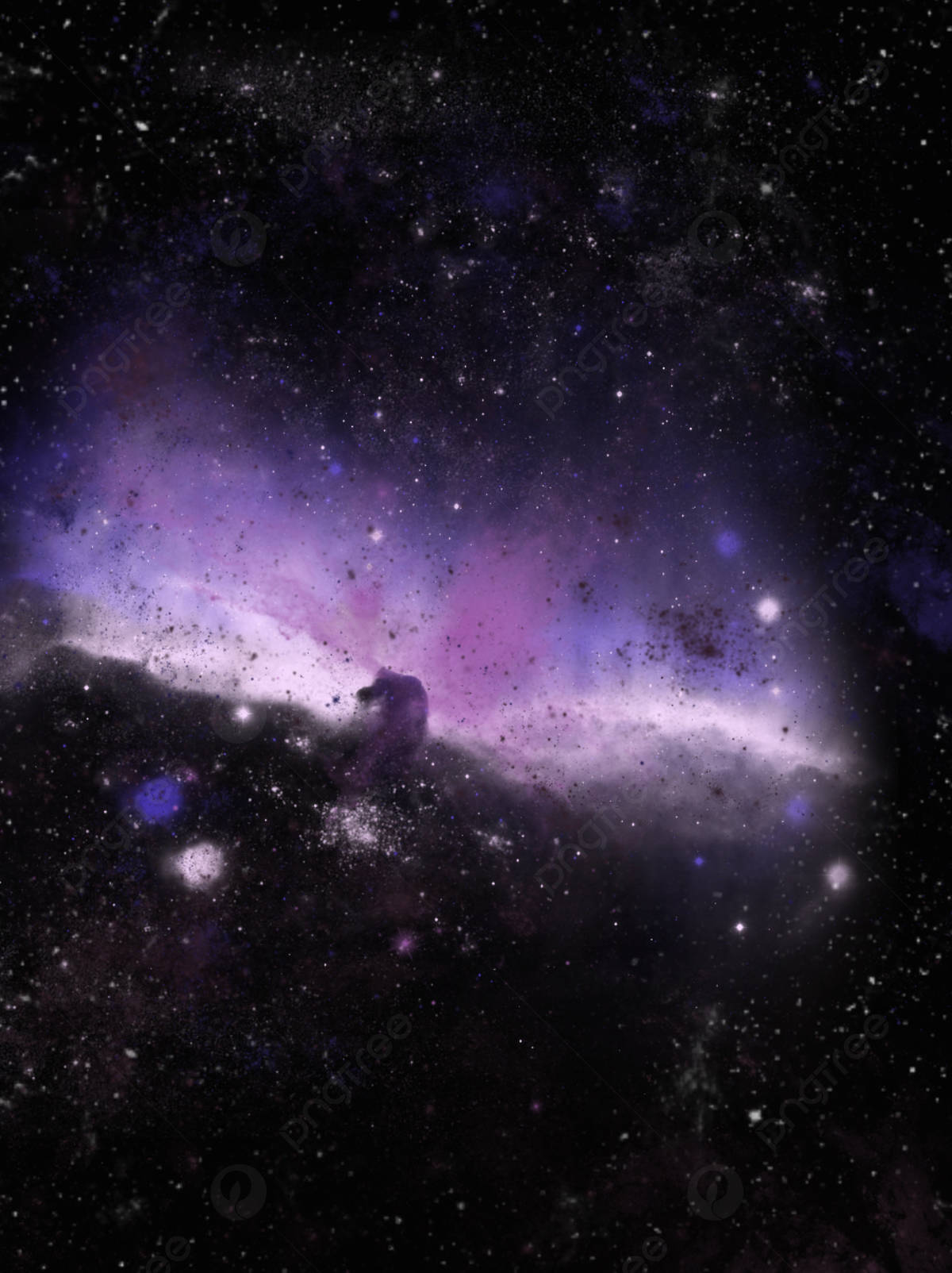 purple starry night sky, cosmic nebula, vibrant purple, HD Phone Wallpaper