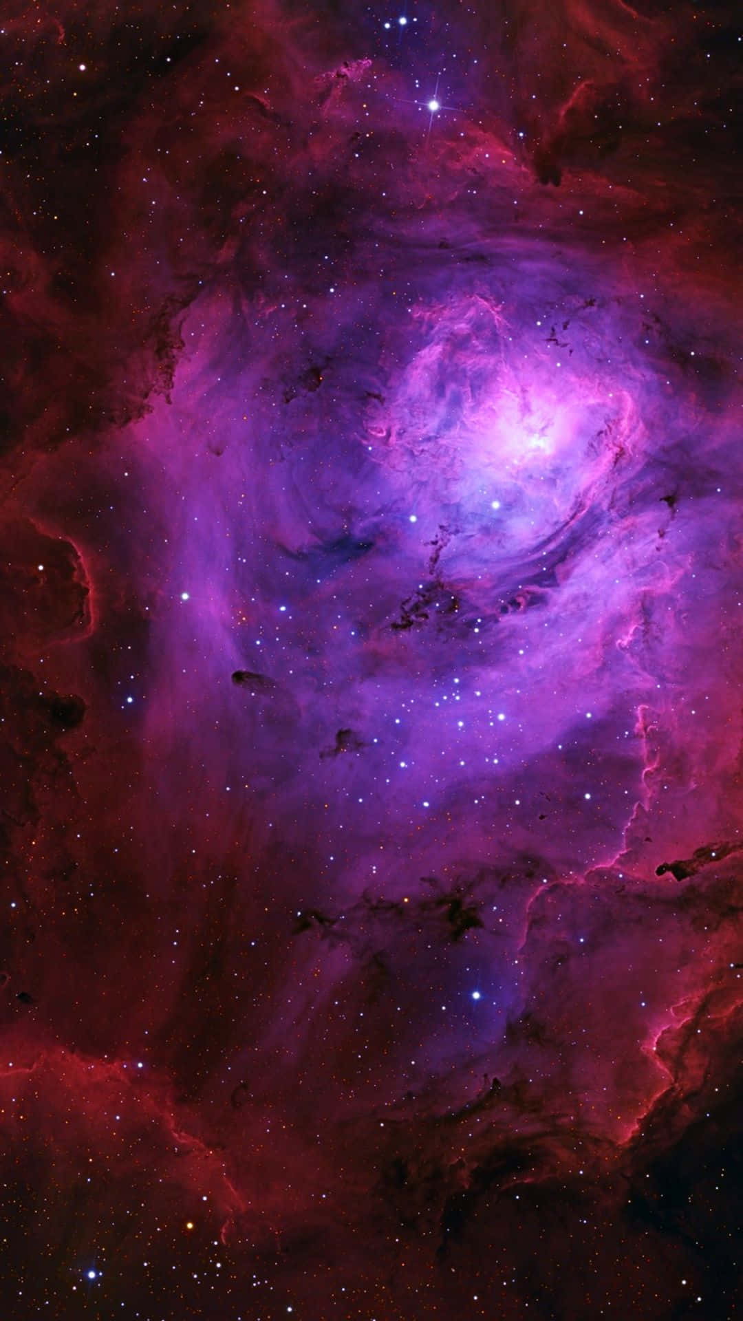 Universe iPhone, red, purple, Full HD Phone Wallpaper