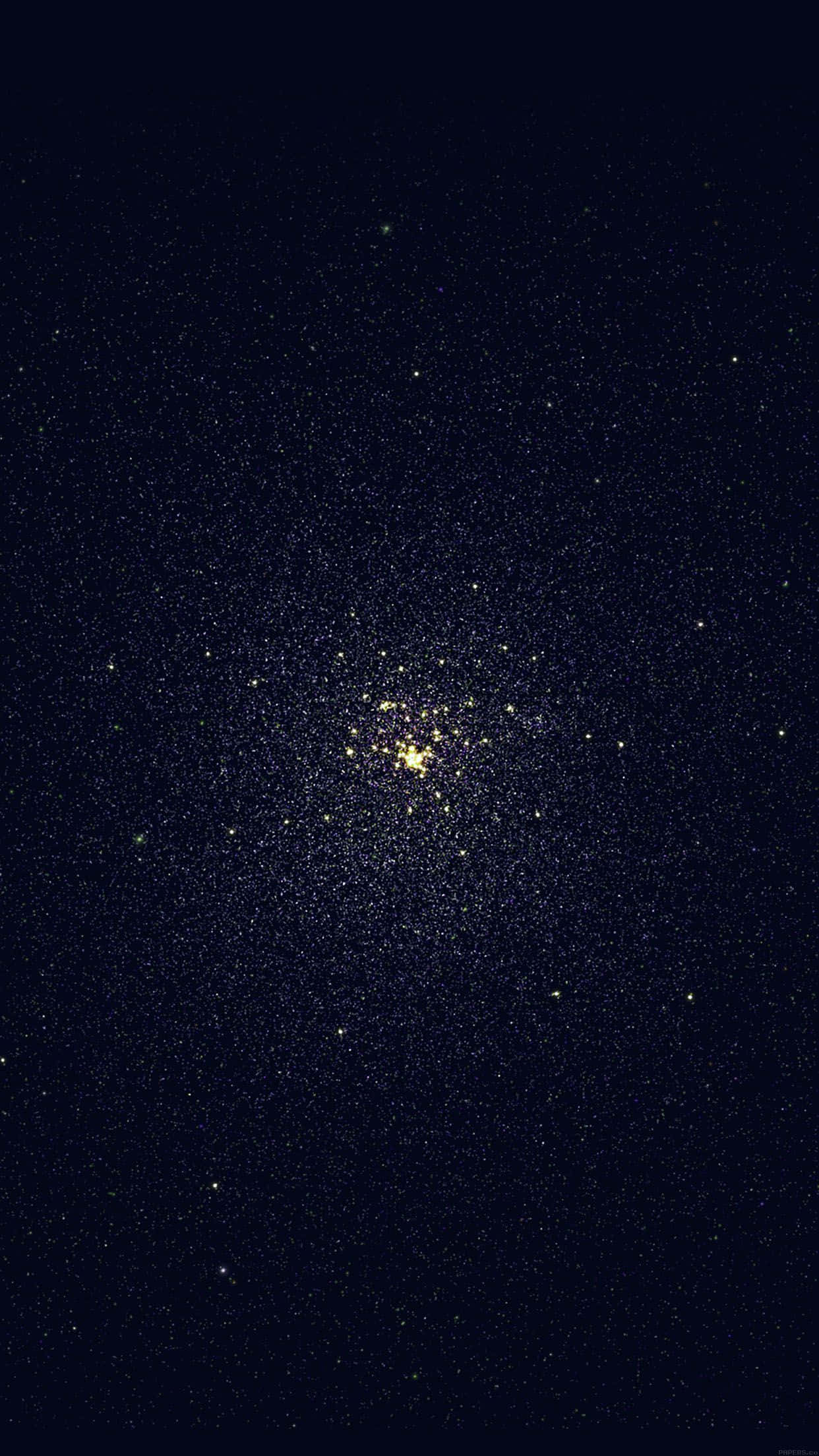 Universe iPhone, golden stars, dark blue night sky, Full HD Phone Wallpaper