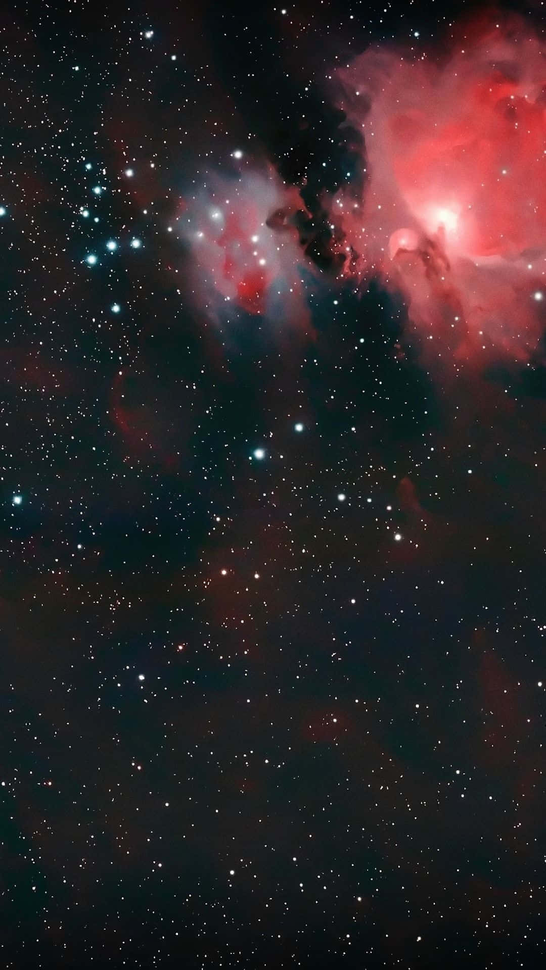 Universe iPhone, red nebula, vibrant red, Full HD Phone Wallpaper