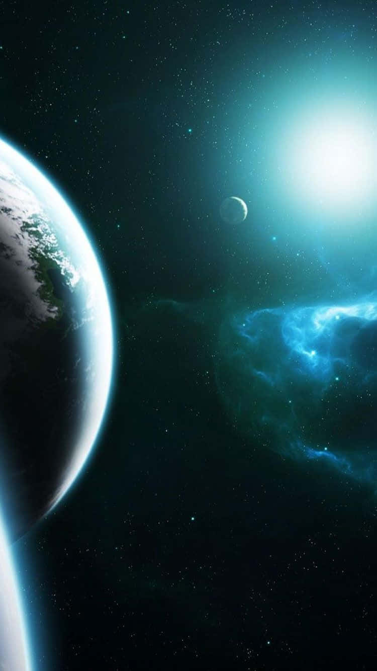 Universe iPhone, Earth, Moon, HD Phone Wallpaper