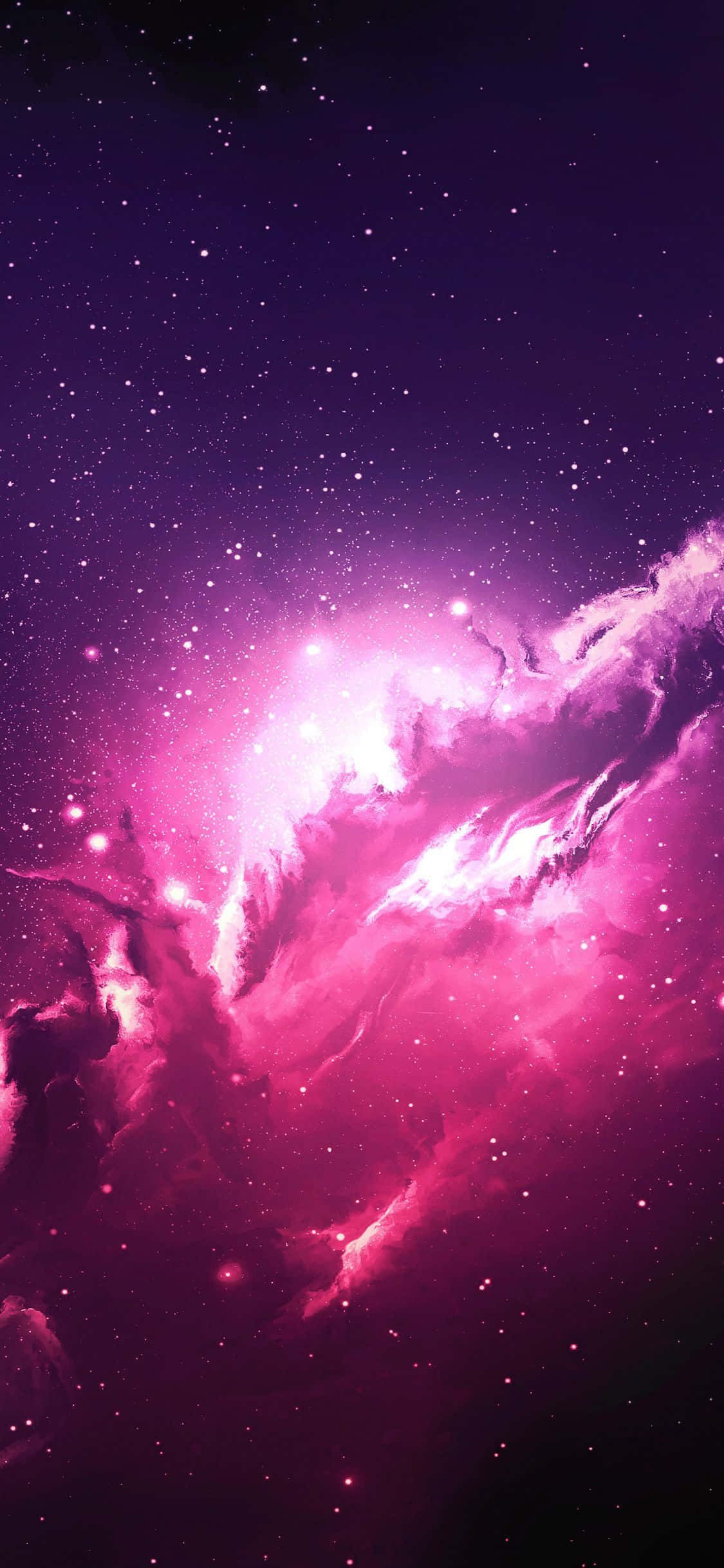 Universe iPhone, cosmic clouds, vibrant pink nebula, Full HD Phone Wallpaper