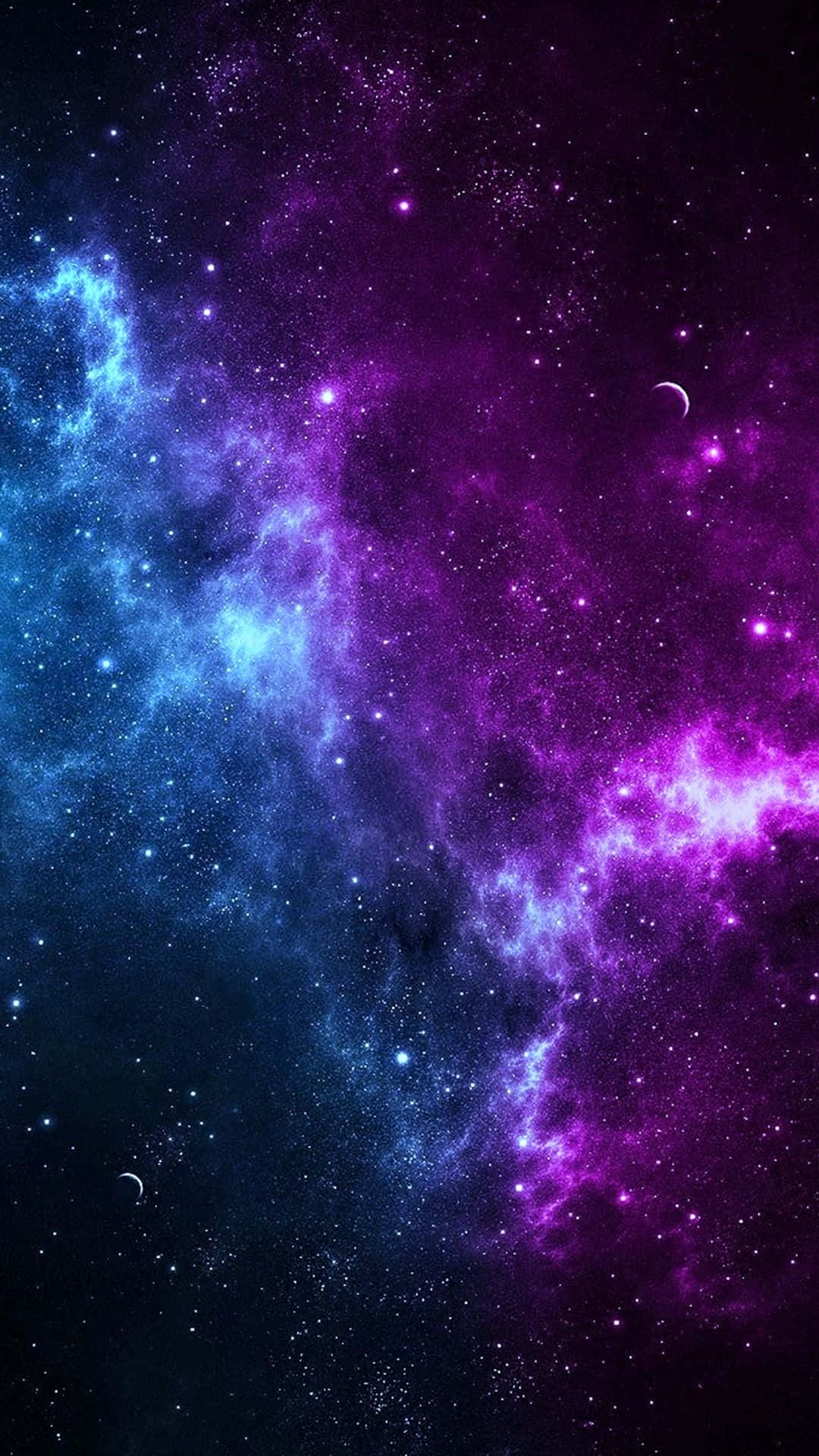 Universe iPhone, Sparkly Nebula, electric blue, Full HD Phone Wallpaper