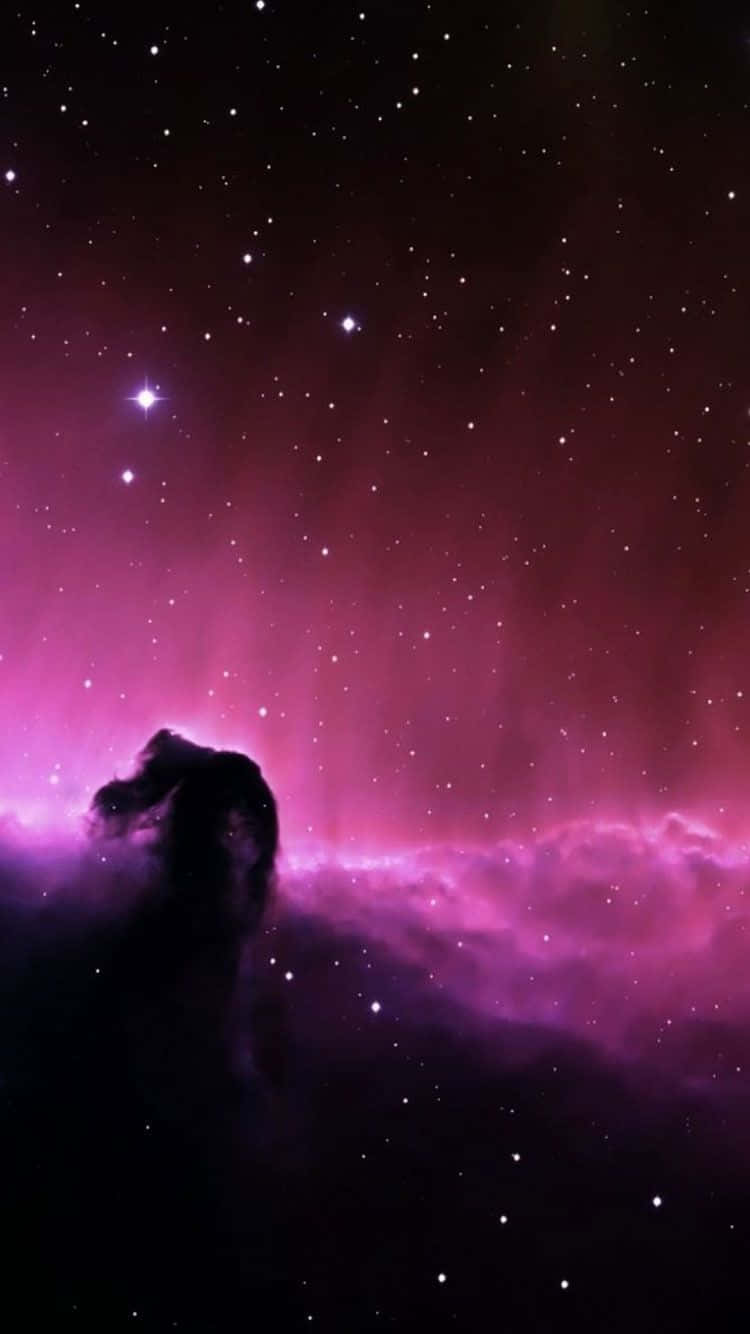 Universe iPhone, cosmic pillar, vibrant purple nebula, HD Phone Wallpaper