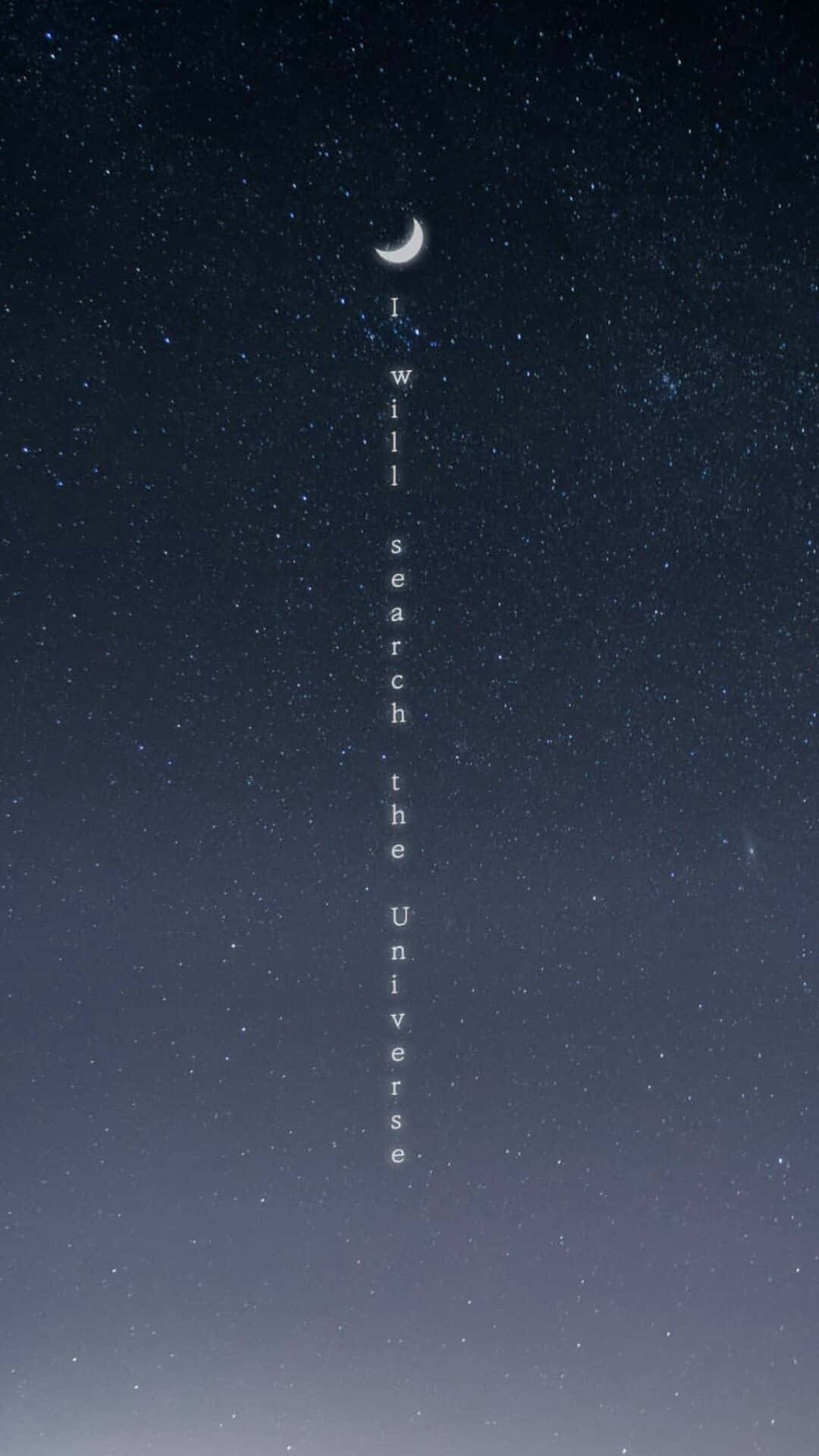 Universe iPhone, crescent moon, starry night sky, Full HD Phone Wallpaper
