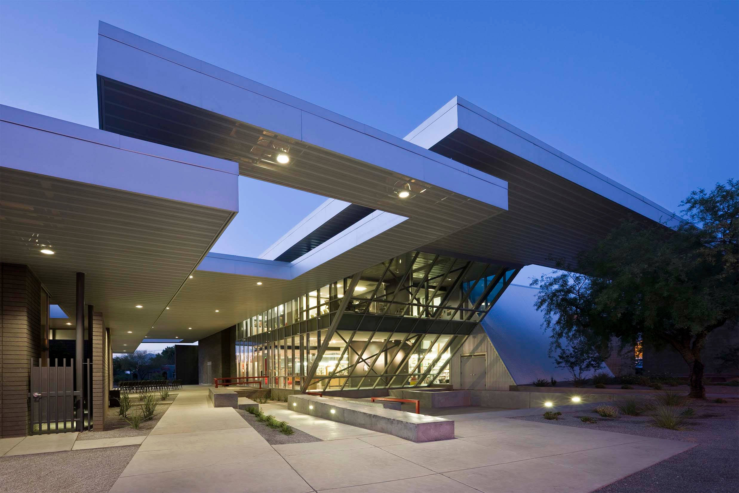 University Of Arizona, modern panels, angular metal and glass facade, Full HD Desktop Wallpaper