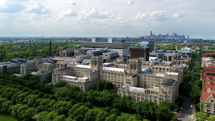 University Of Chicago, Gothic buildings, lush green trees, SD Desktop Wallpaper