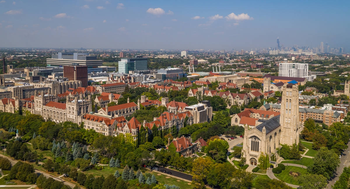 University of Chicago, Gothic architecture, red roofs, SD Desktop Wallpaper