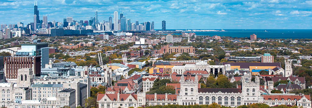 University Of Chicago, Chicago skyline, modern skyscrapers, SD Desktop Wallpaper