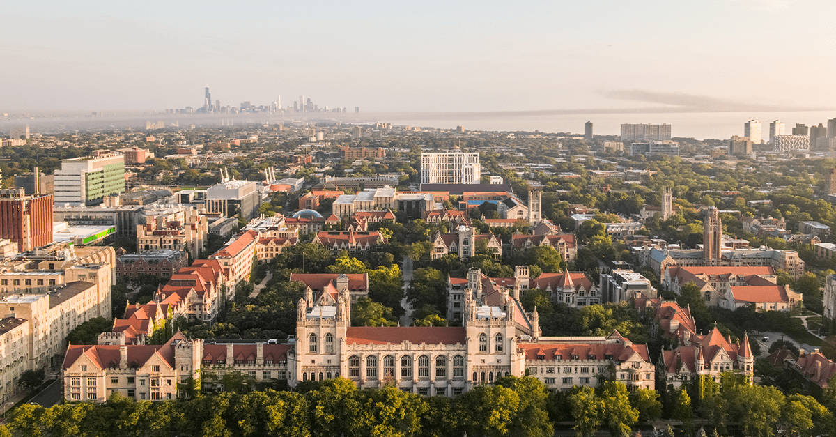 University Of Chicago, Gothic buildings, red-roofed, SD Desktop Wallpaper