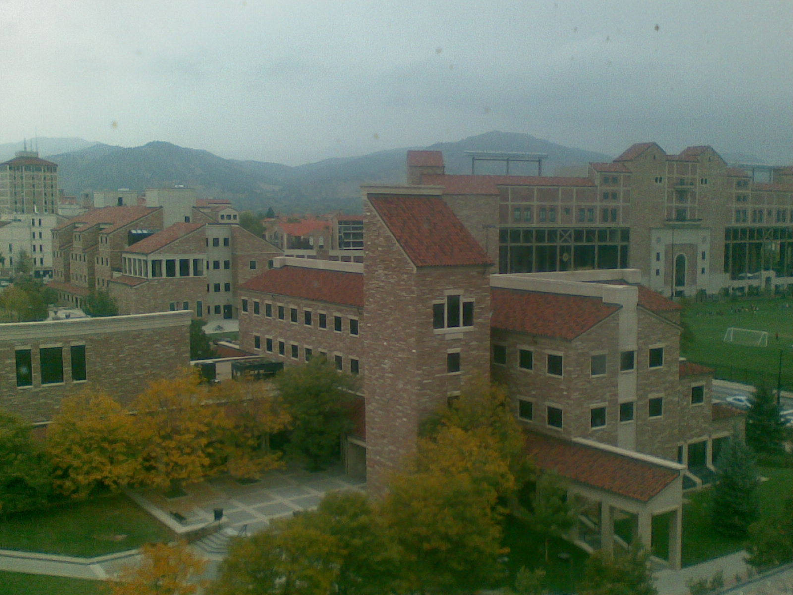 University Of Colorado At Boulder, overcast sky, stone buildings, HD Desktop Wallpaper