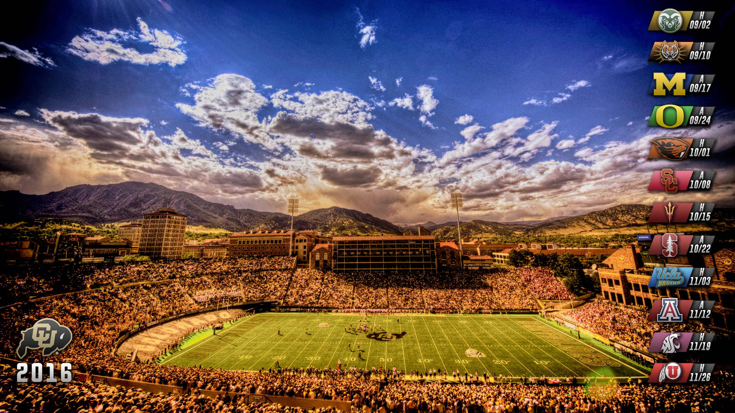 University Of Colorado At Boulder, 2016 Football, football stadium, 2K Desktop Wallpaper