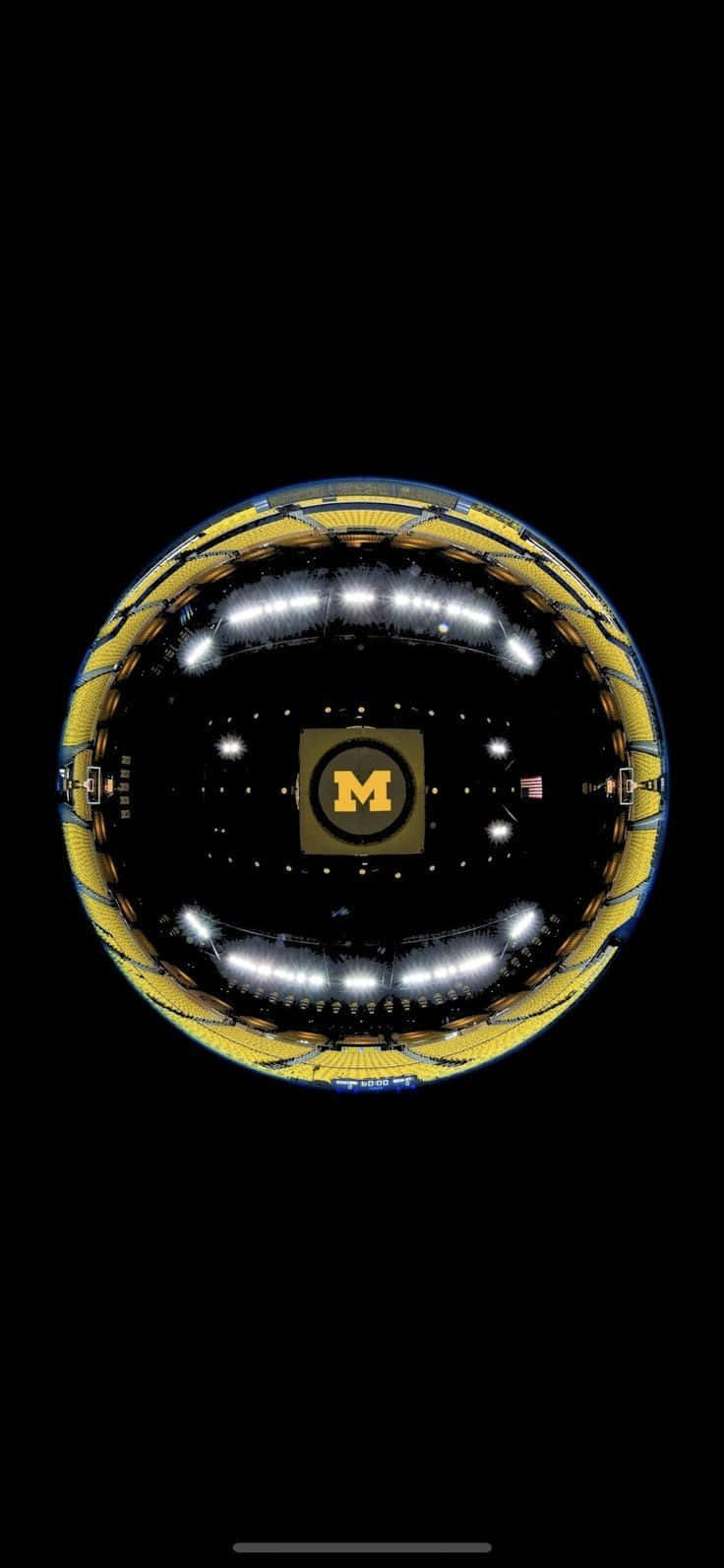 University Of Michigan, black and gold, yellow rim, HD Phone Wallpaper