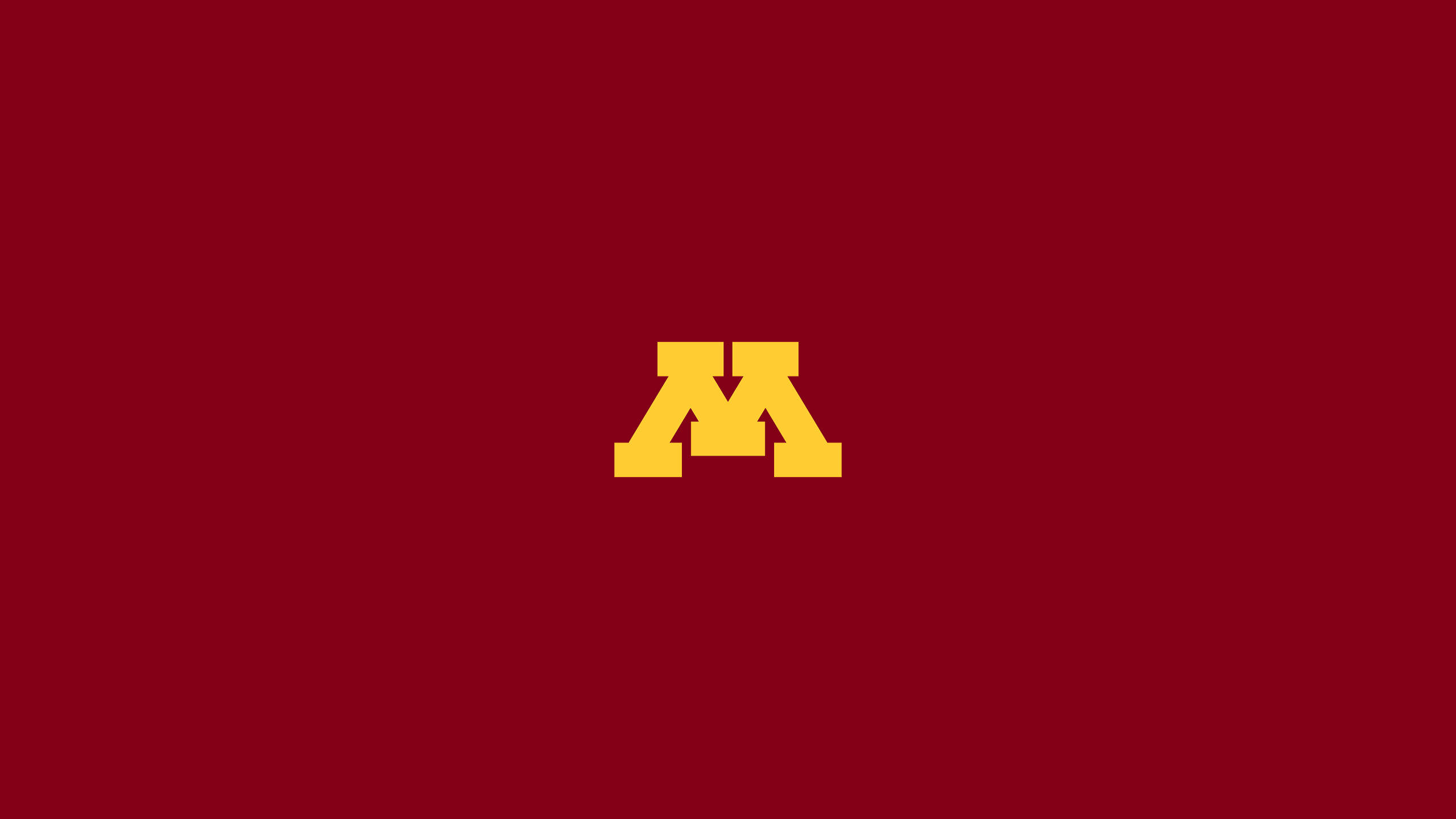 University Of Minnesota, yellow logo, interlocking M, 2K Desktop Wallpaper