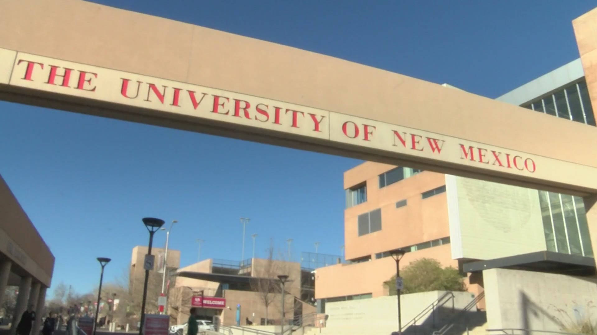 University of New Mexico, main campus entrance, archway, Full HD Desktop Wallpaper