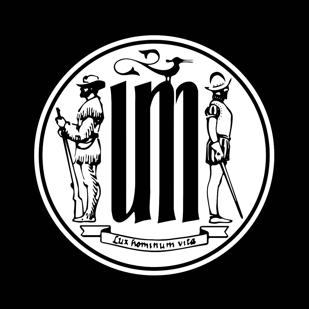 University Of New Mexico, black and white seal, circular emblem, SD Desktop Wallpaper