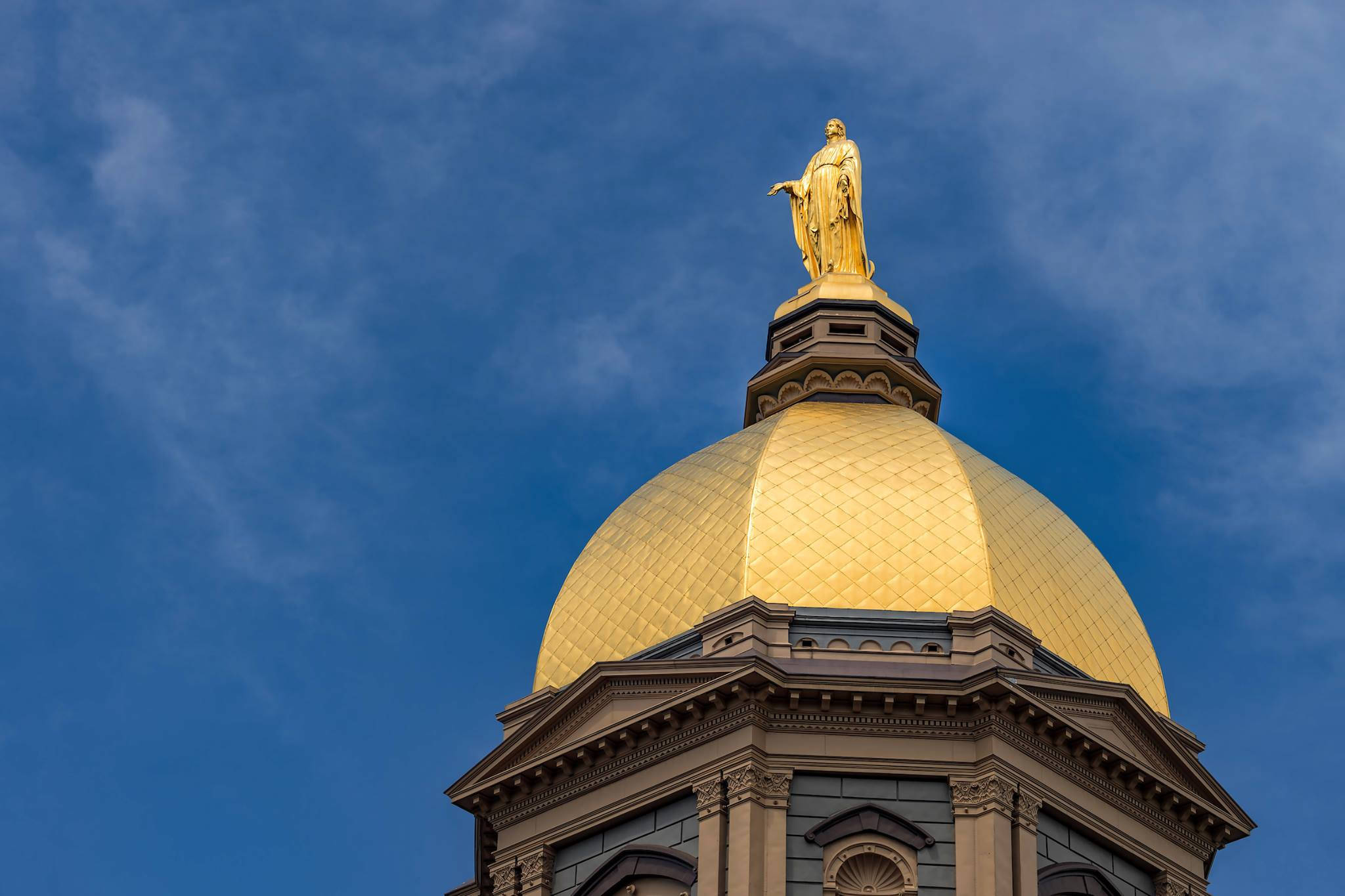 University Of Notre Dame, dome, blue sky, Full HD Desktop Wallpaper