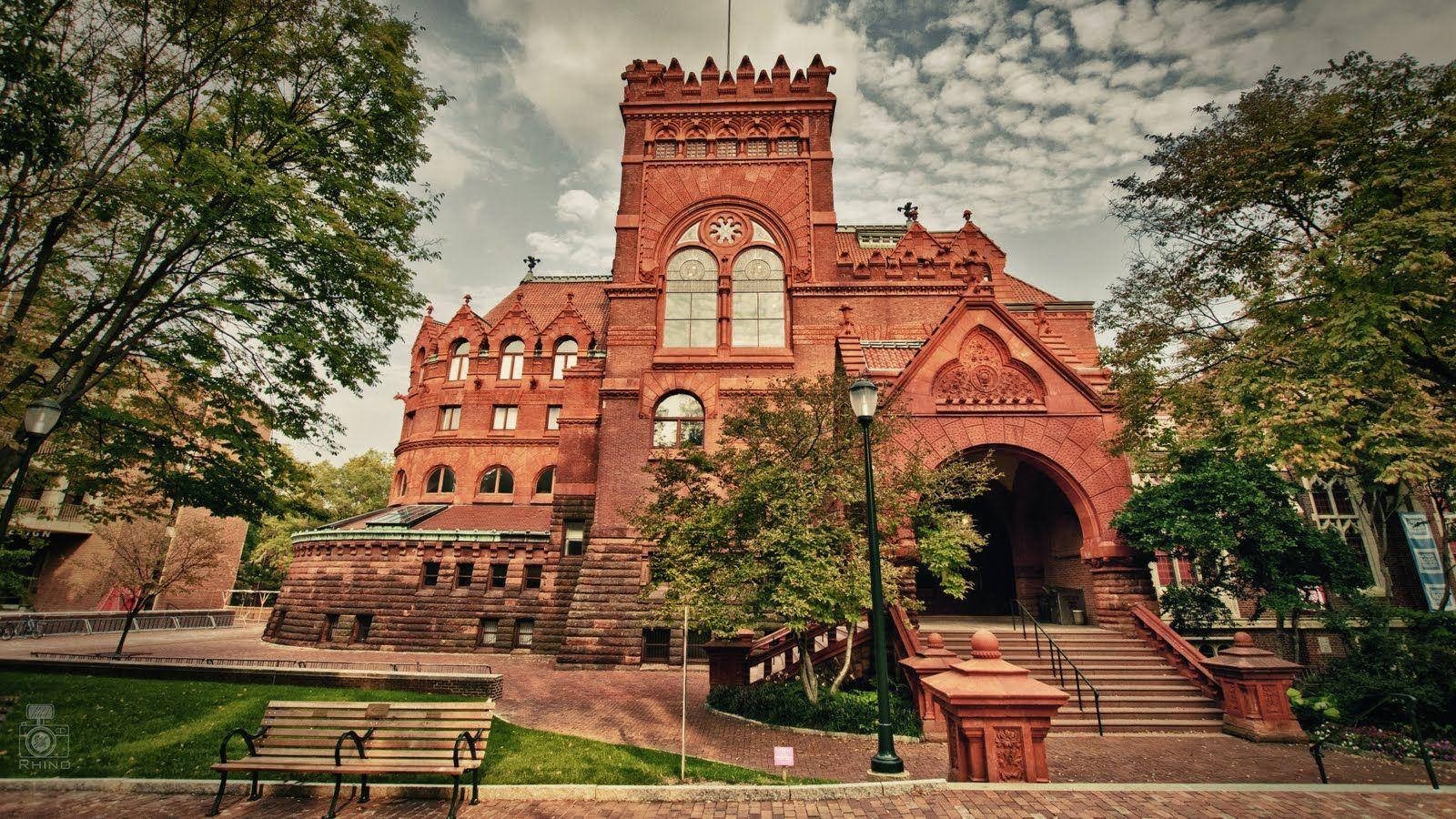 University Of Pennsylvania, red brick building, ornate towers, HD Desktop Wallpaper