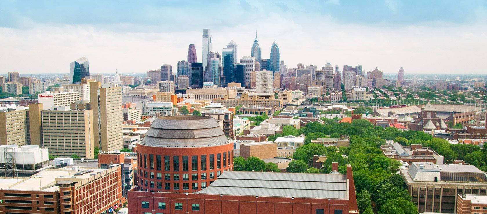 University Of Pennsylvania, drone shot, modern skyscrapers, HD Desktop Wallpaper