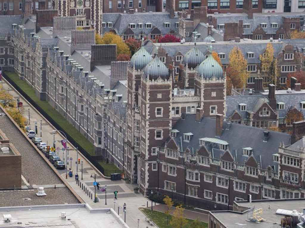 University Of Pennsylvania, quad, historic brick university buildings, SD Desktop Wallpaper