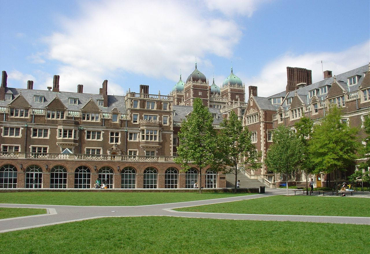 University Of Pennsylvania, quad park, historic brick university buildings, HD Desktop Wallpaper