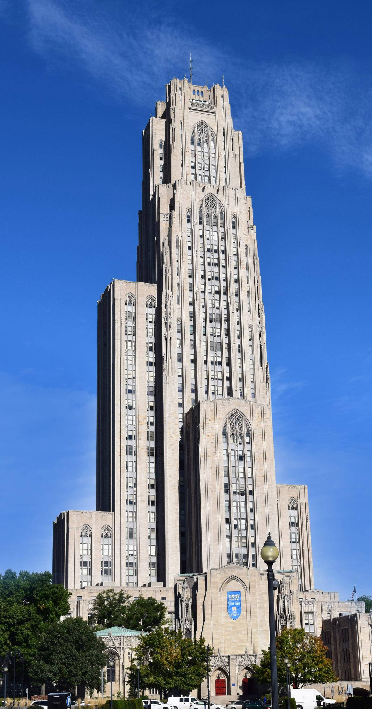 University Of Pittsburgh, tall cathedral, Gothic-style, Full HD Phone Wallpaper