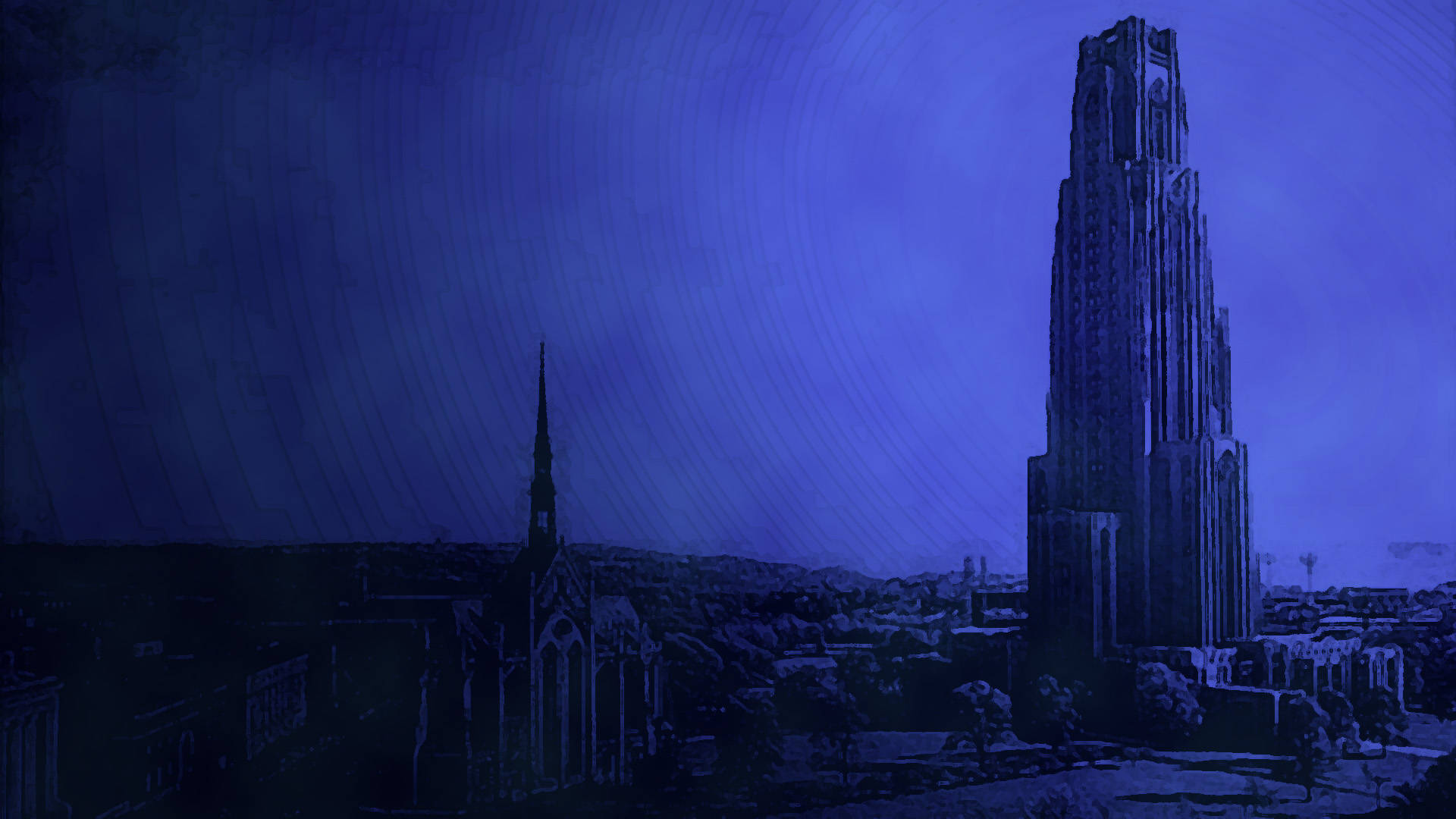University Of Pittsburgh, dark purple, gothic cathedral, Full HD Desktop Wallpaper
