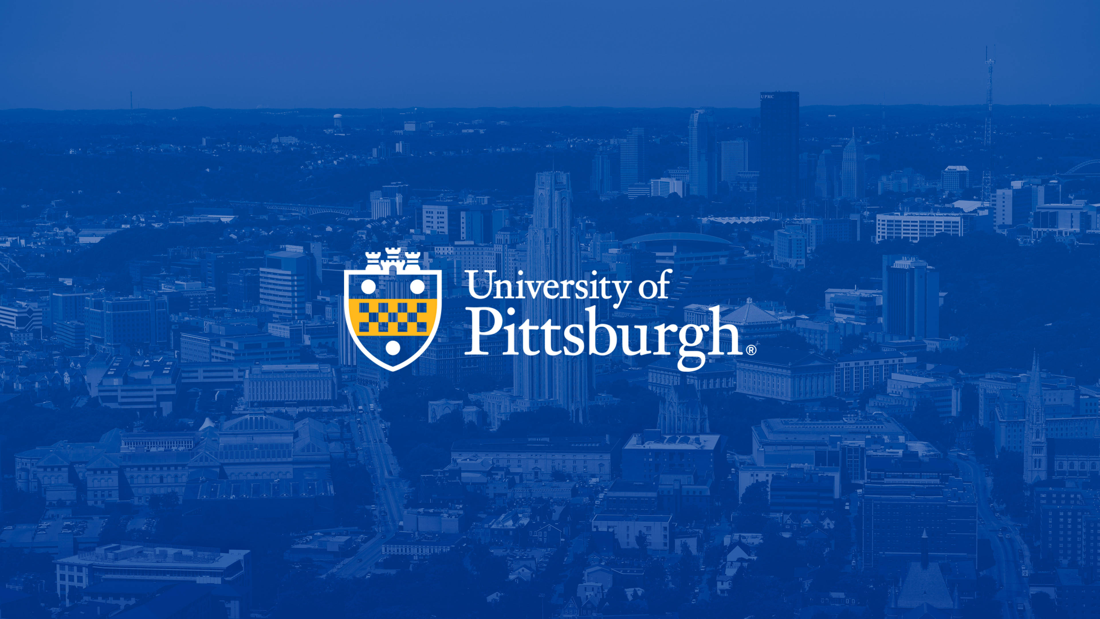 University of Pittsburgh, blue sky, aerial view, 4K Desktop Wallpaper