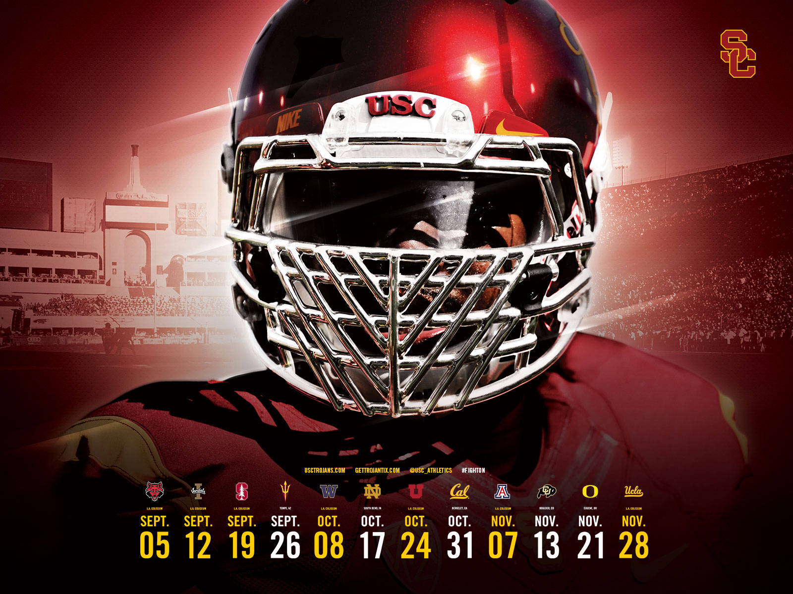 University Of Southern California, football player, helmet, HD Desktop Wallpaper