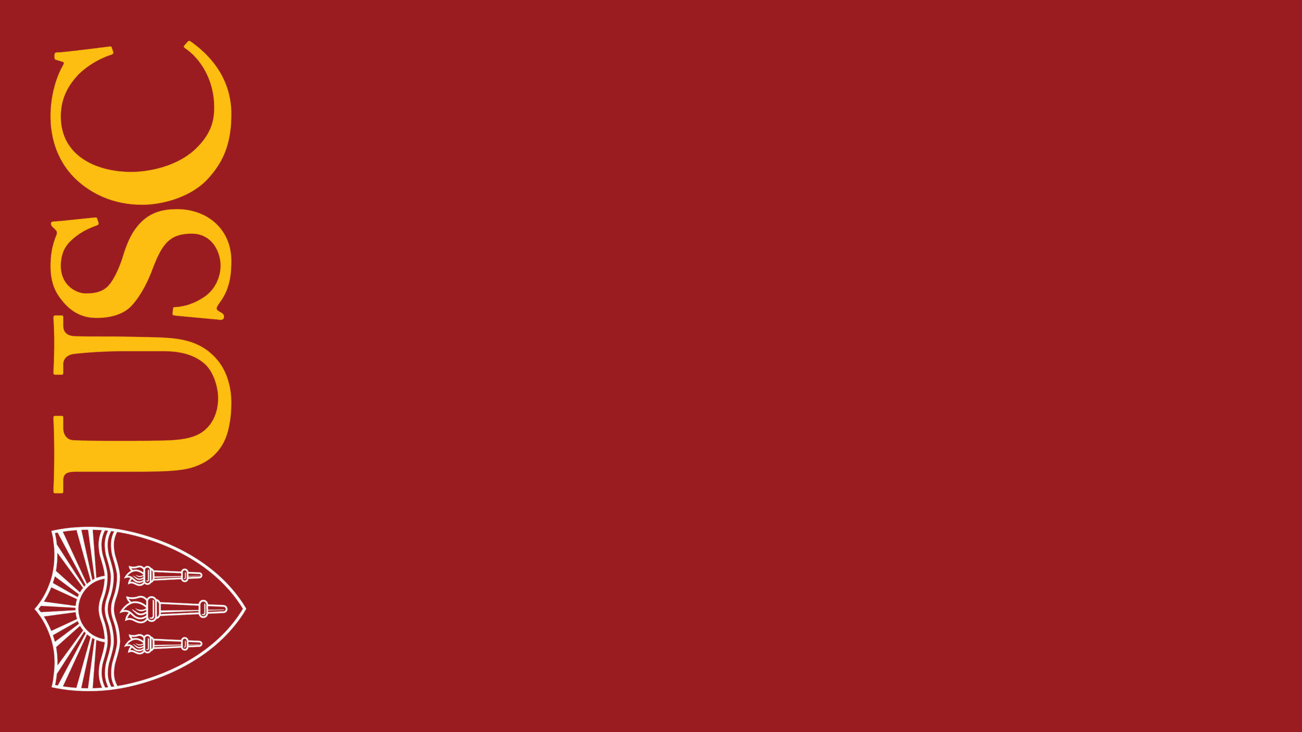 University Of Southern California, red, gold, 2K Desktop Wallpaper