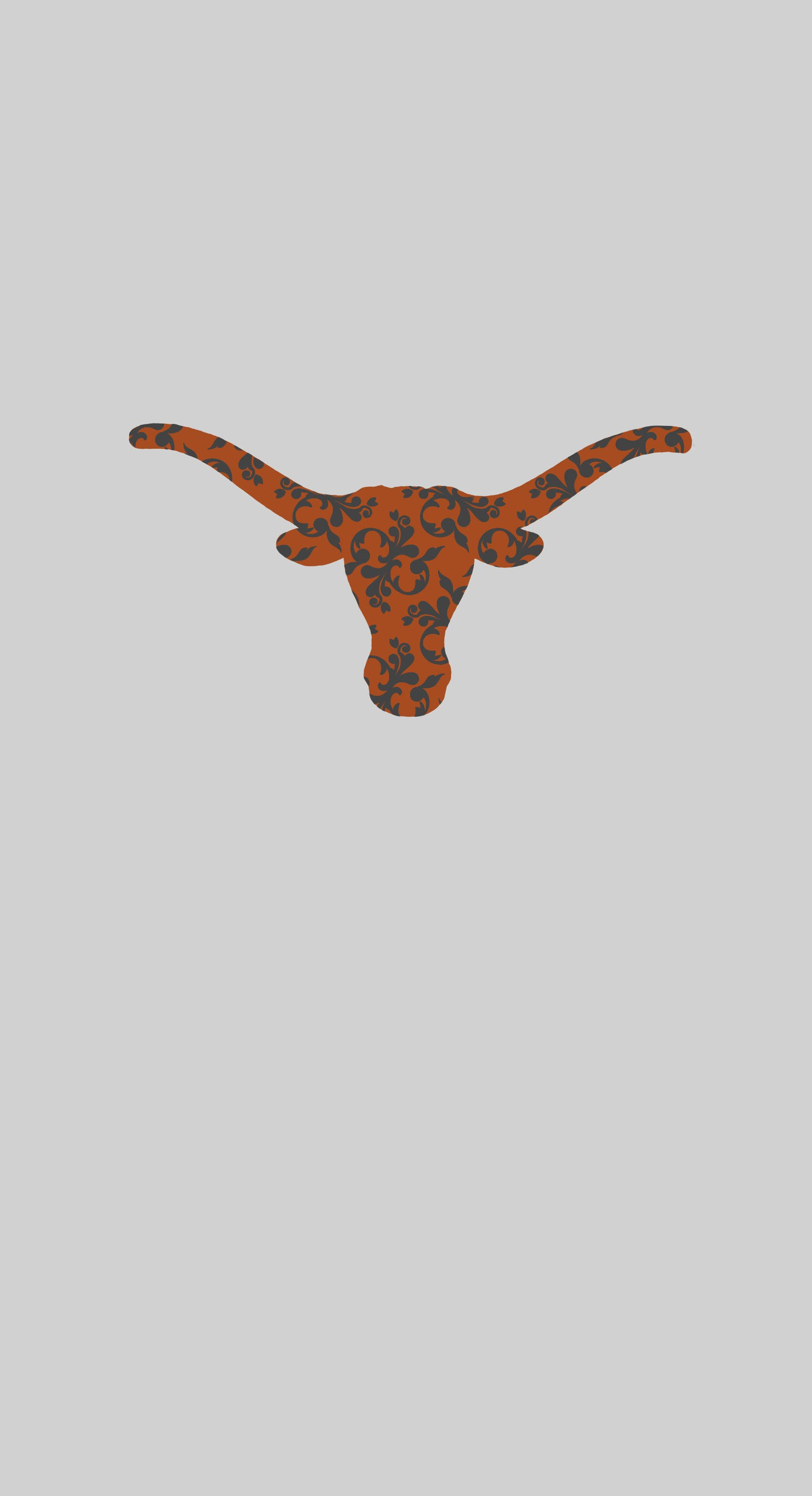 University Of Texas, floral logo, longhorn skull, 2K Phone Wallpaper