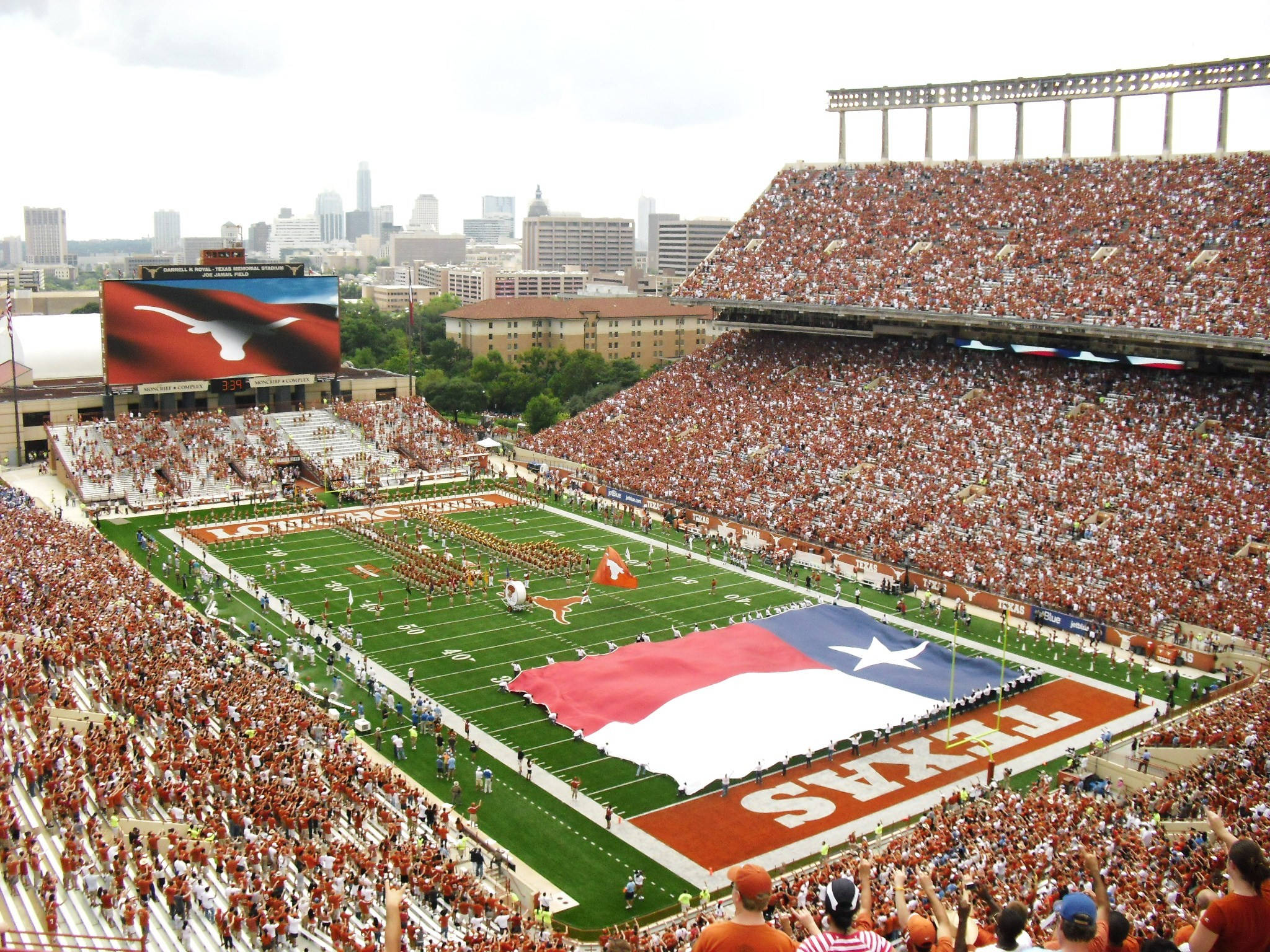 University Of Texas, crowded stadium, orange, Full HD Desktop Wallpaper