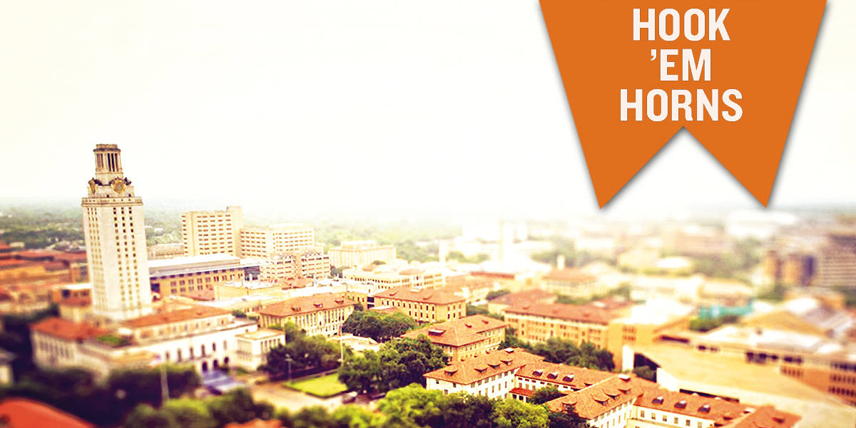 University of Texas, iconic tower, red-tiled roofs, SD Desktop Wallpaper