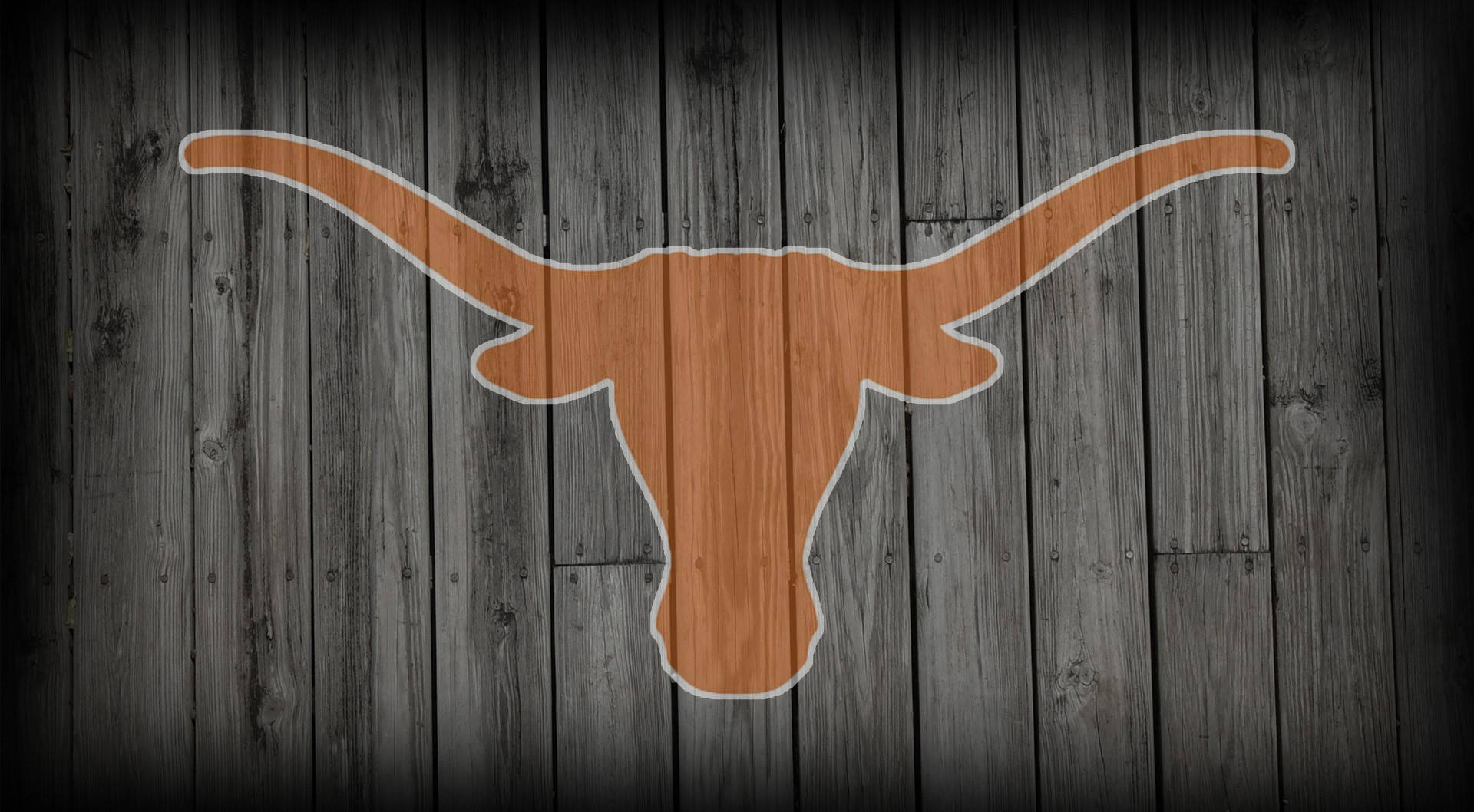 University Of Texas, burnt orange, longhorn silhouette, Full HD Desktop Wallpaper