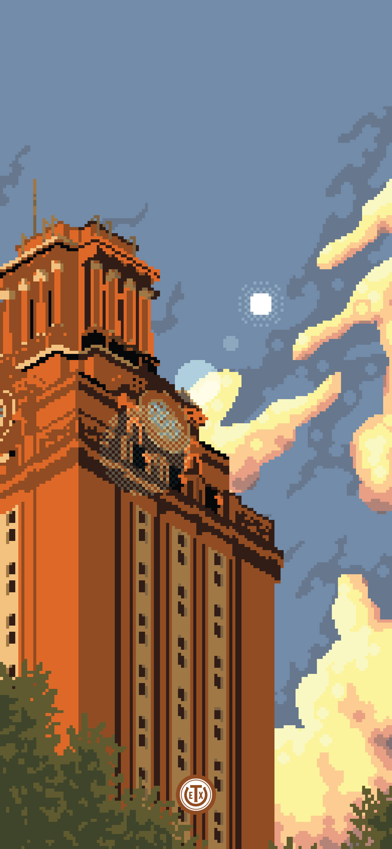University Of Texas, clock tower, blue sky, 2K Phone Wallpaper