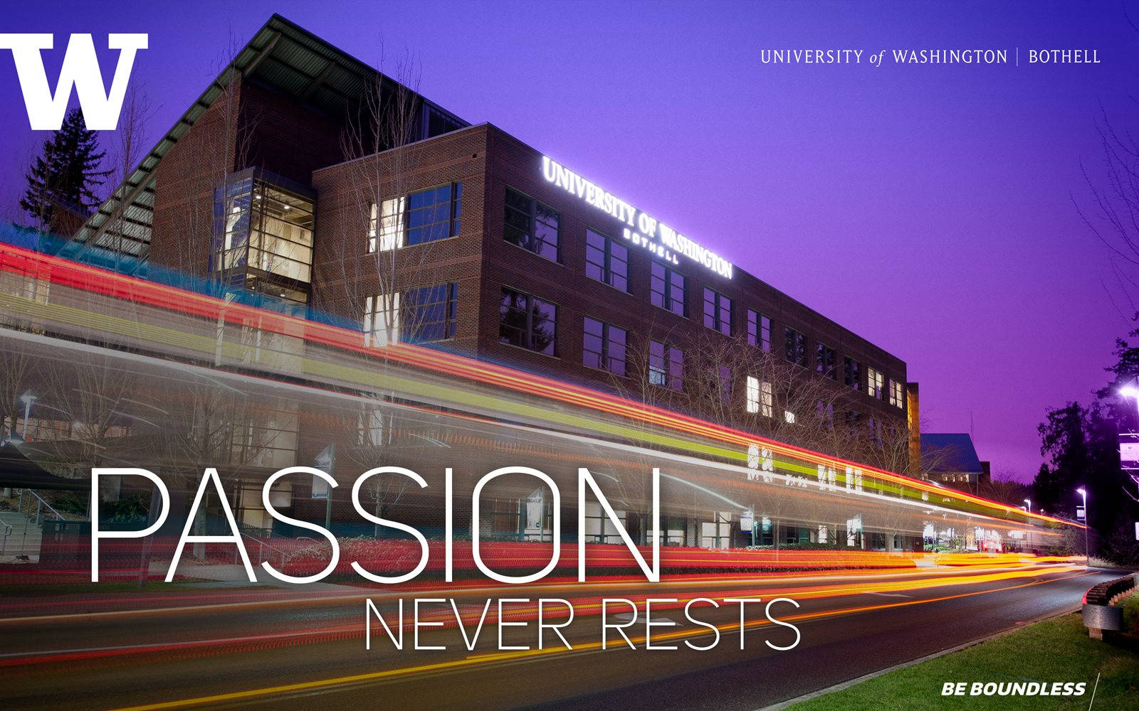 University Of Washington, night shot, long-exposure, HD Desktop Wallpaper